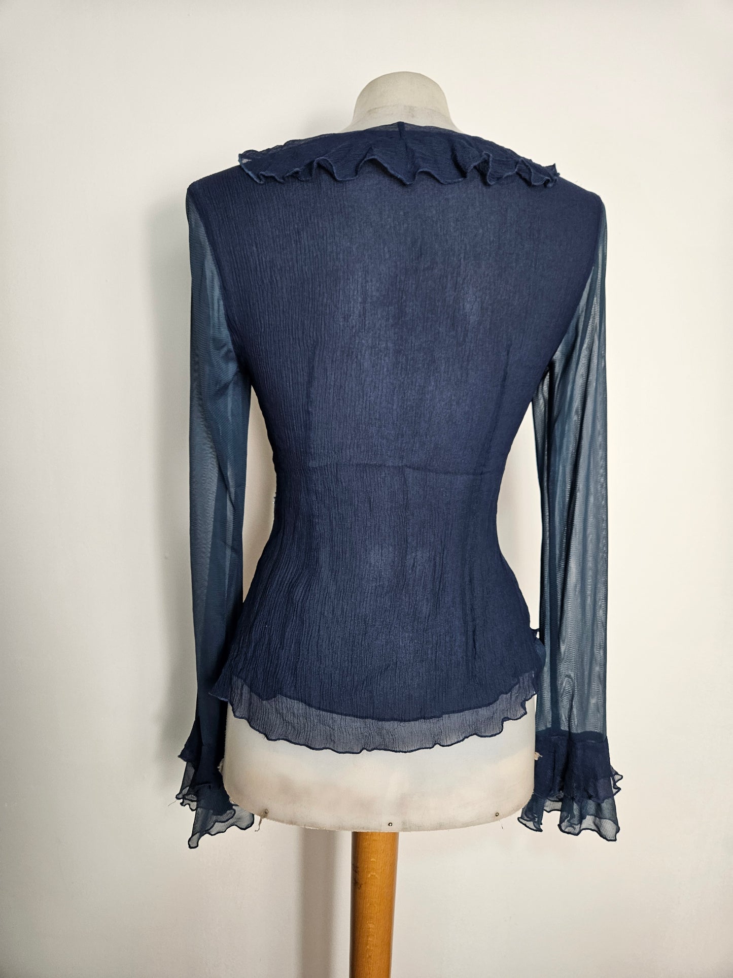 Chemisier en voile bleu