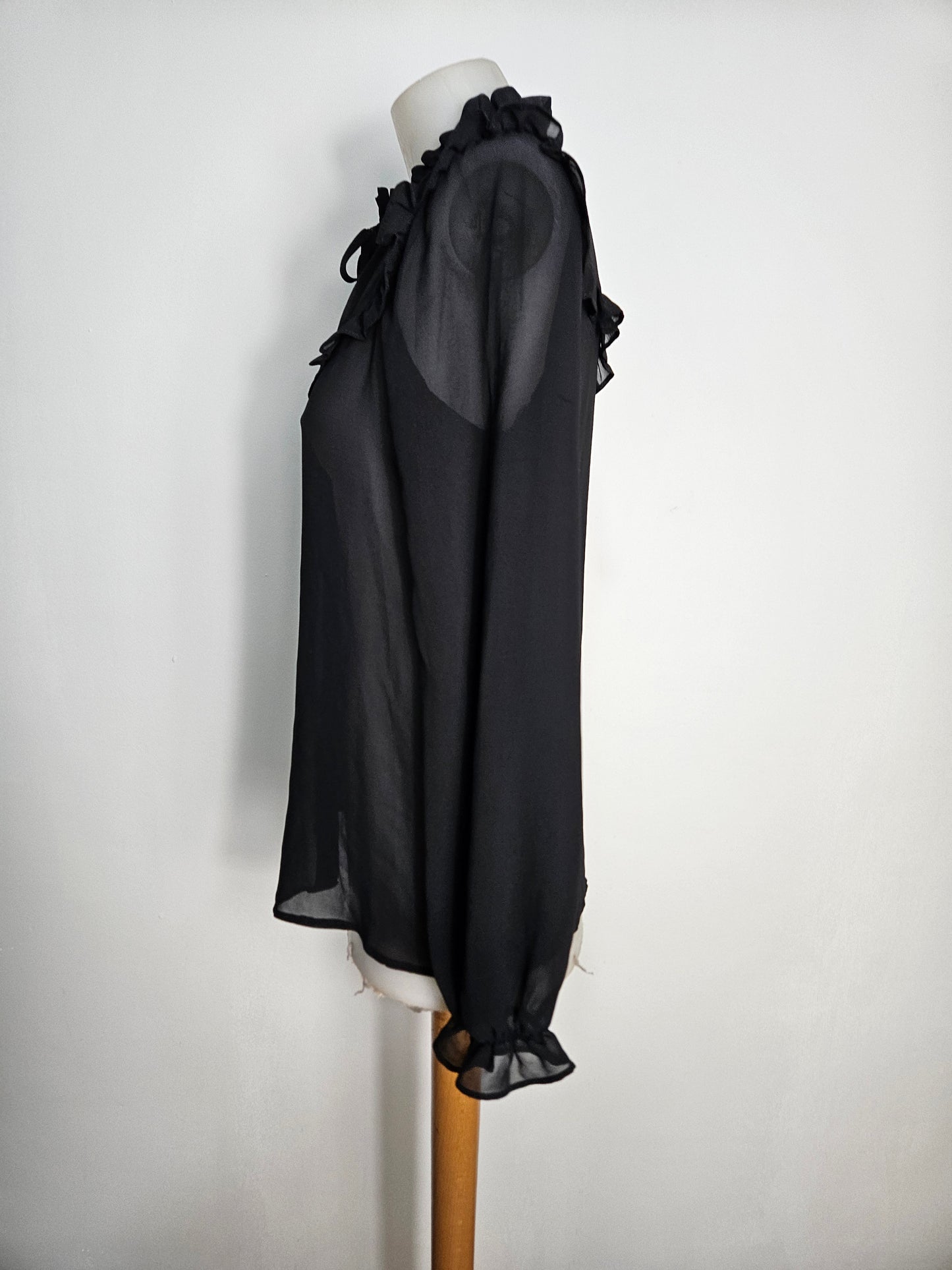 Chemisier en voile noir