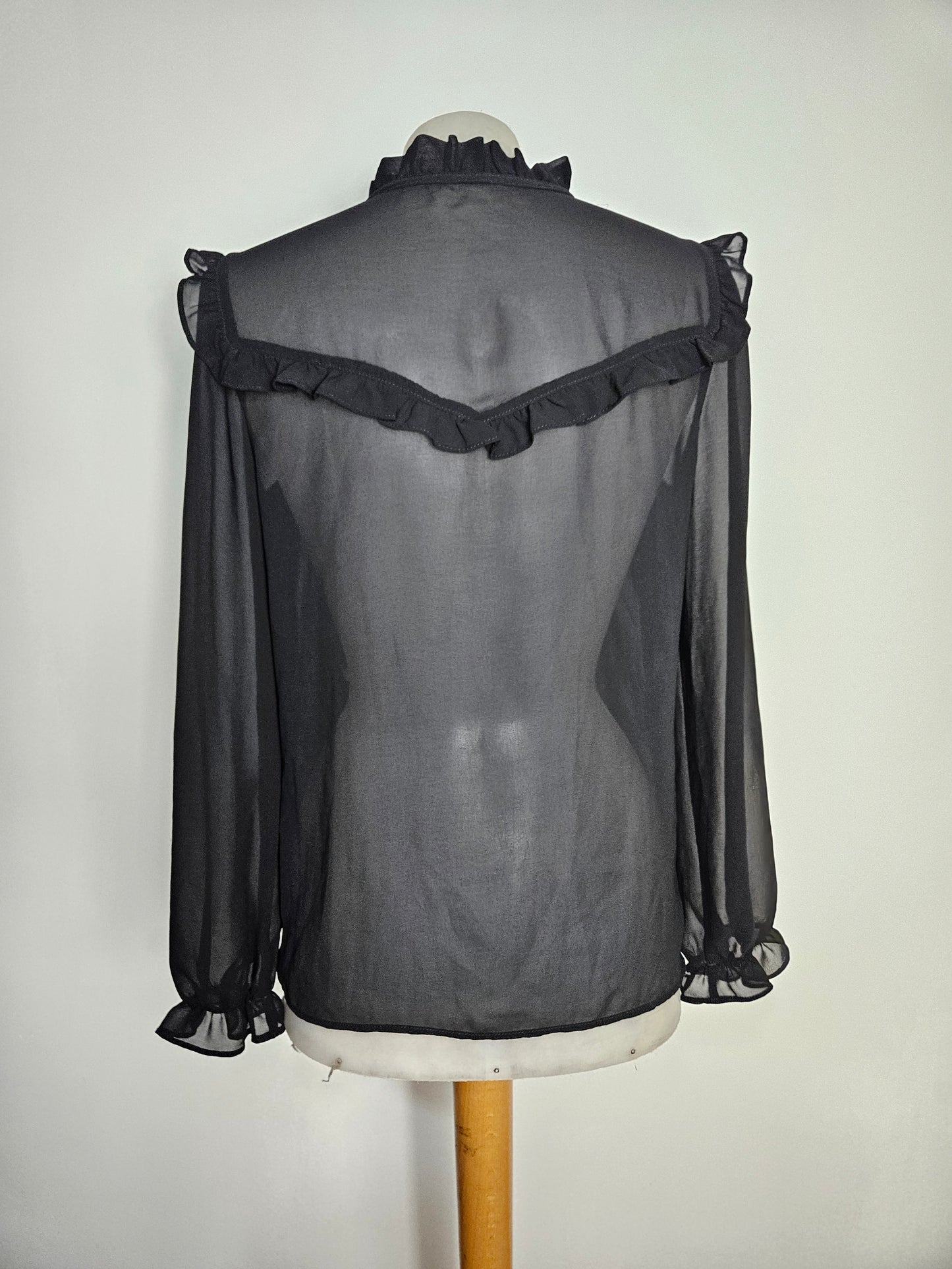 Chemisier en voile noir