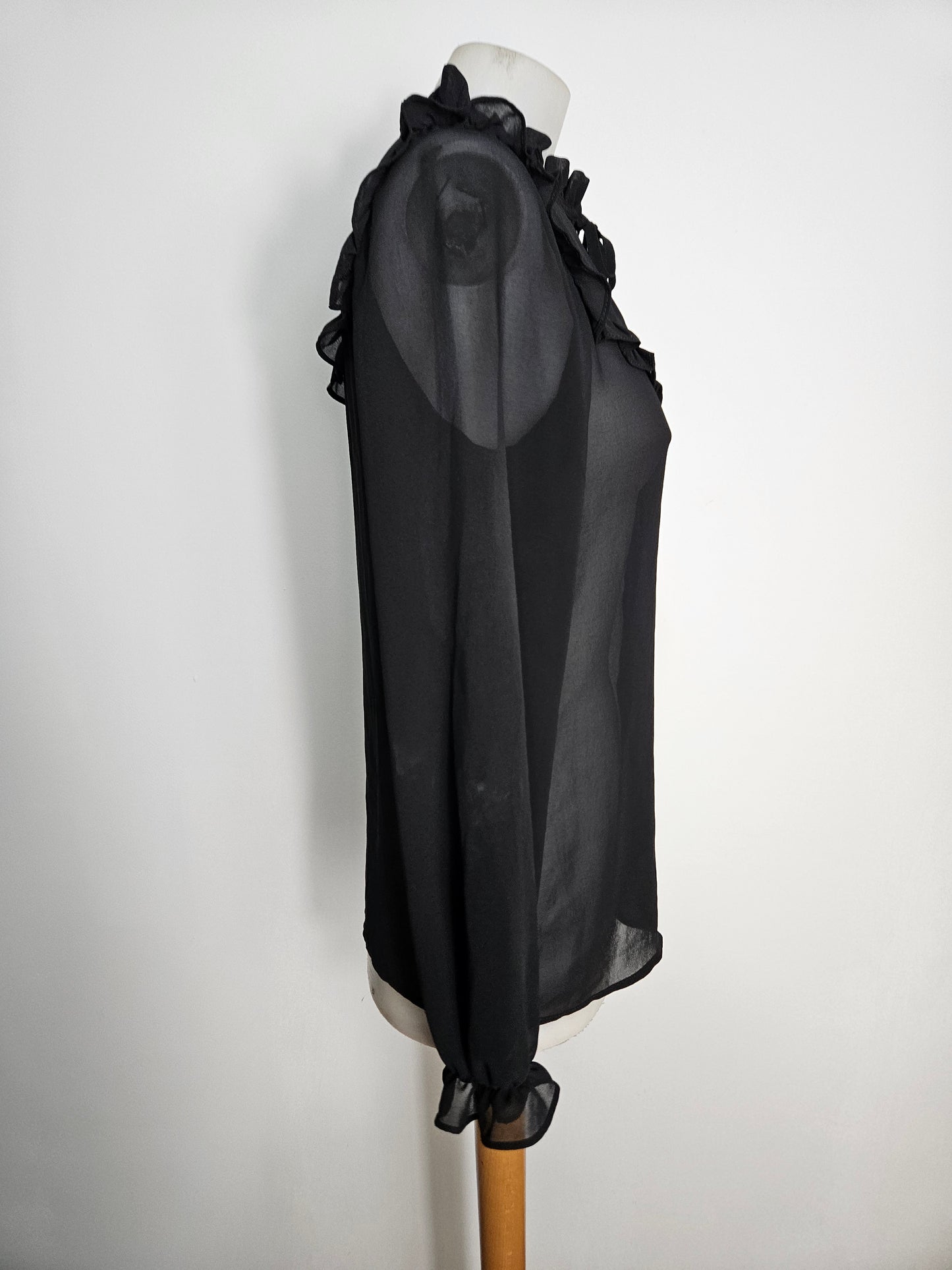 Chemisier en voile noir