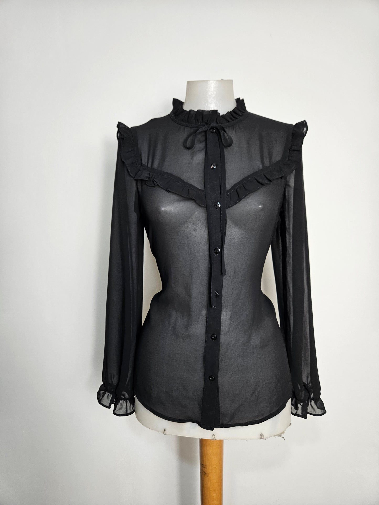 Chemisier en voile noir