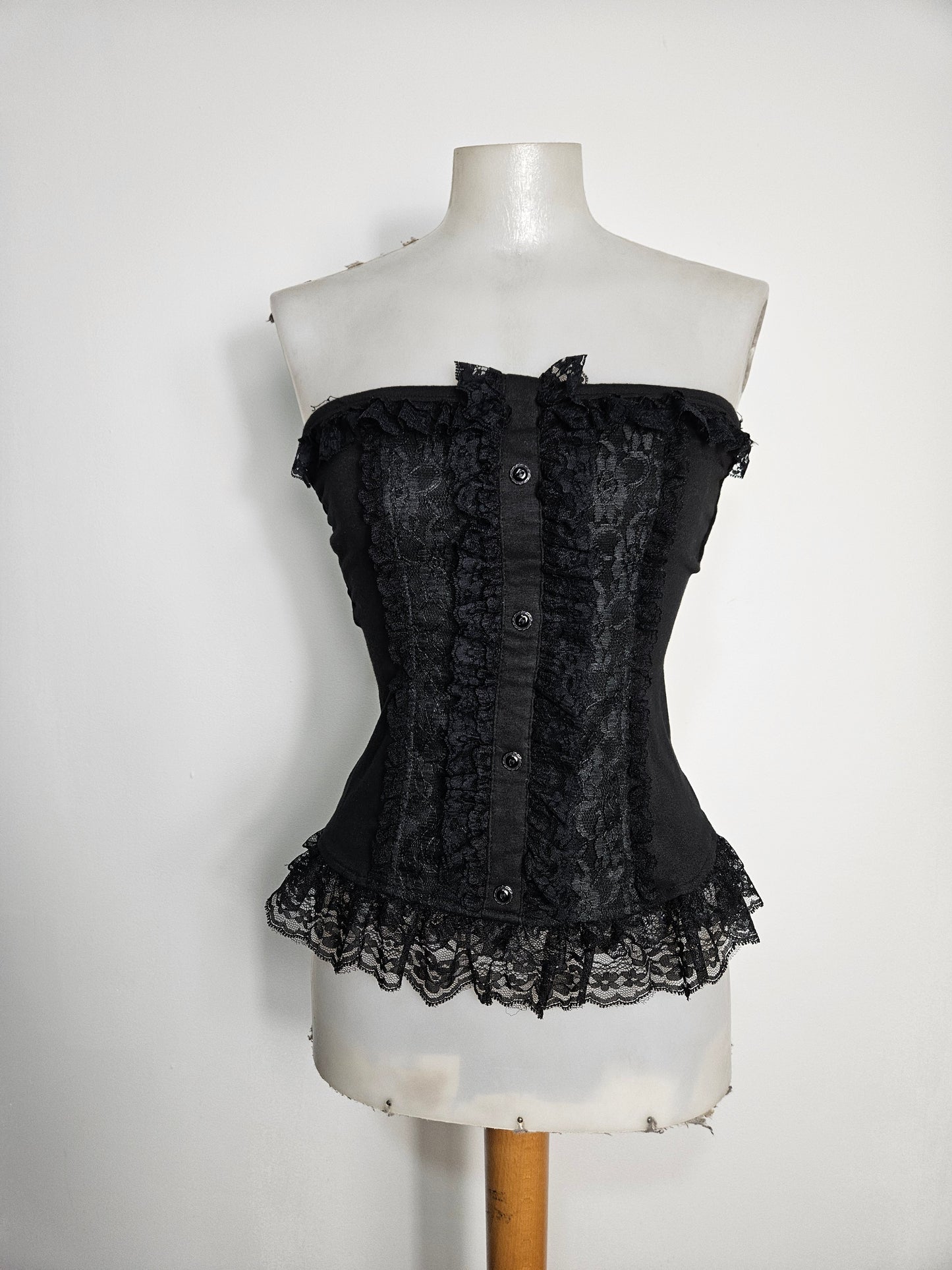 Bustier esprit corset noir