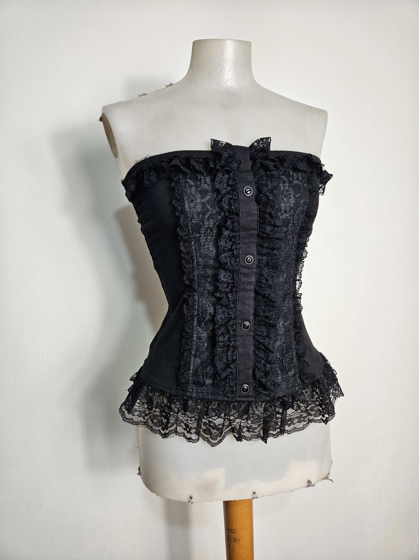 Bustier esprit corset noir