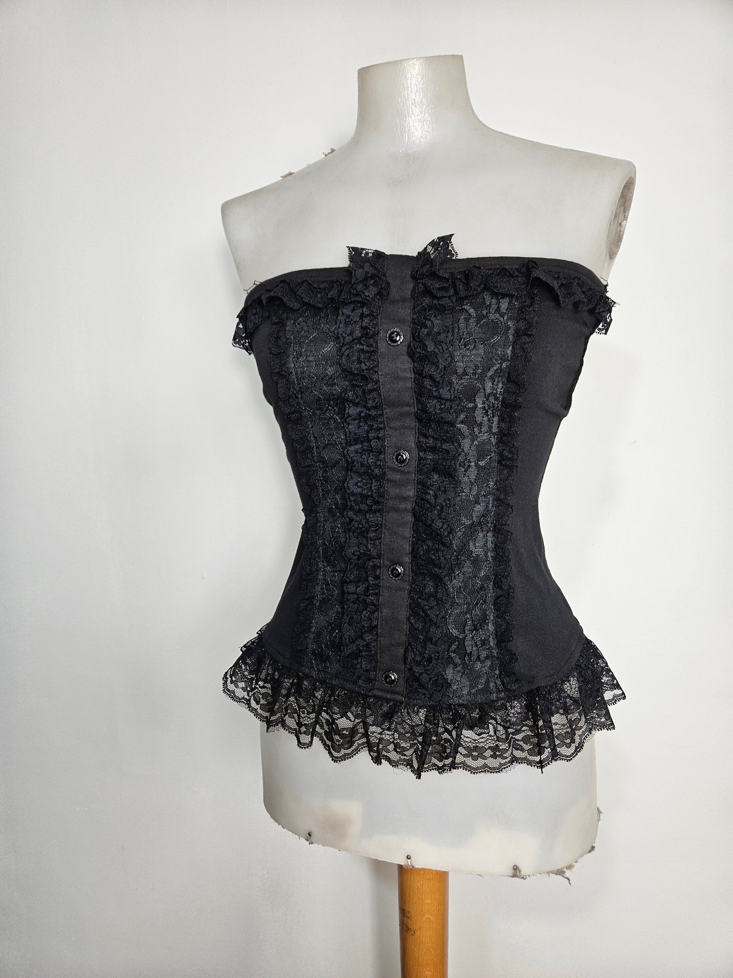 Bustier esprit corset noir