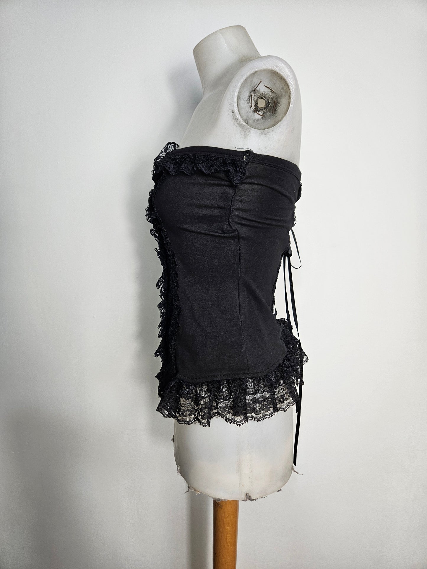 Bustier esprit corset noir