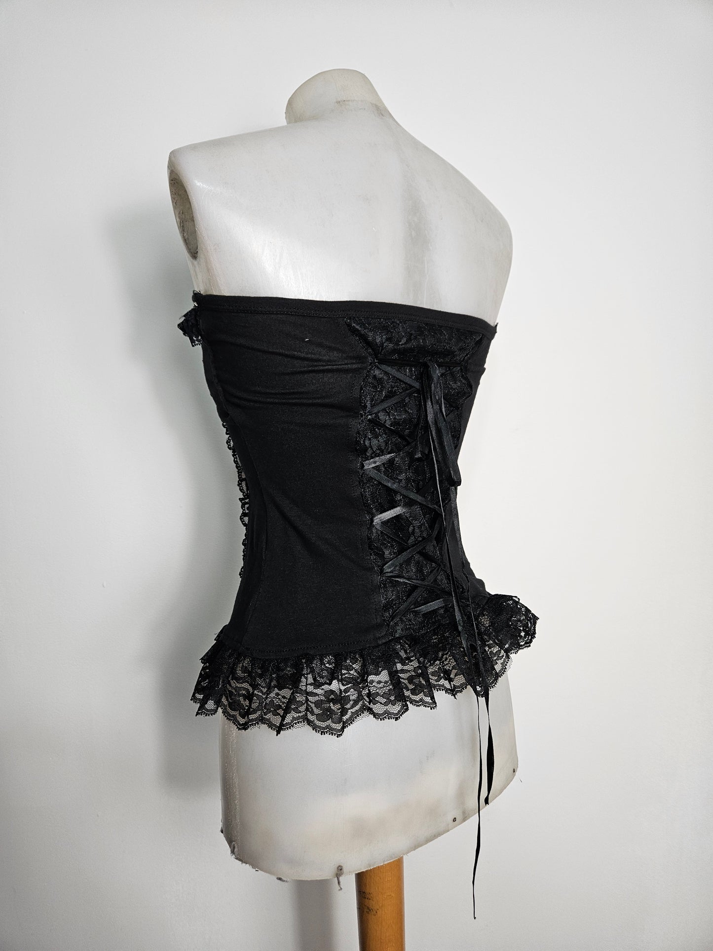 Bustier esprit corset noir