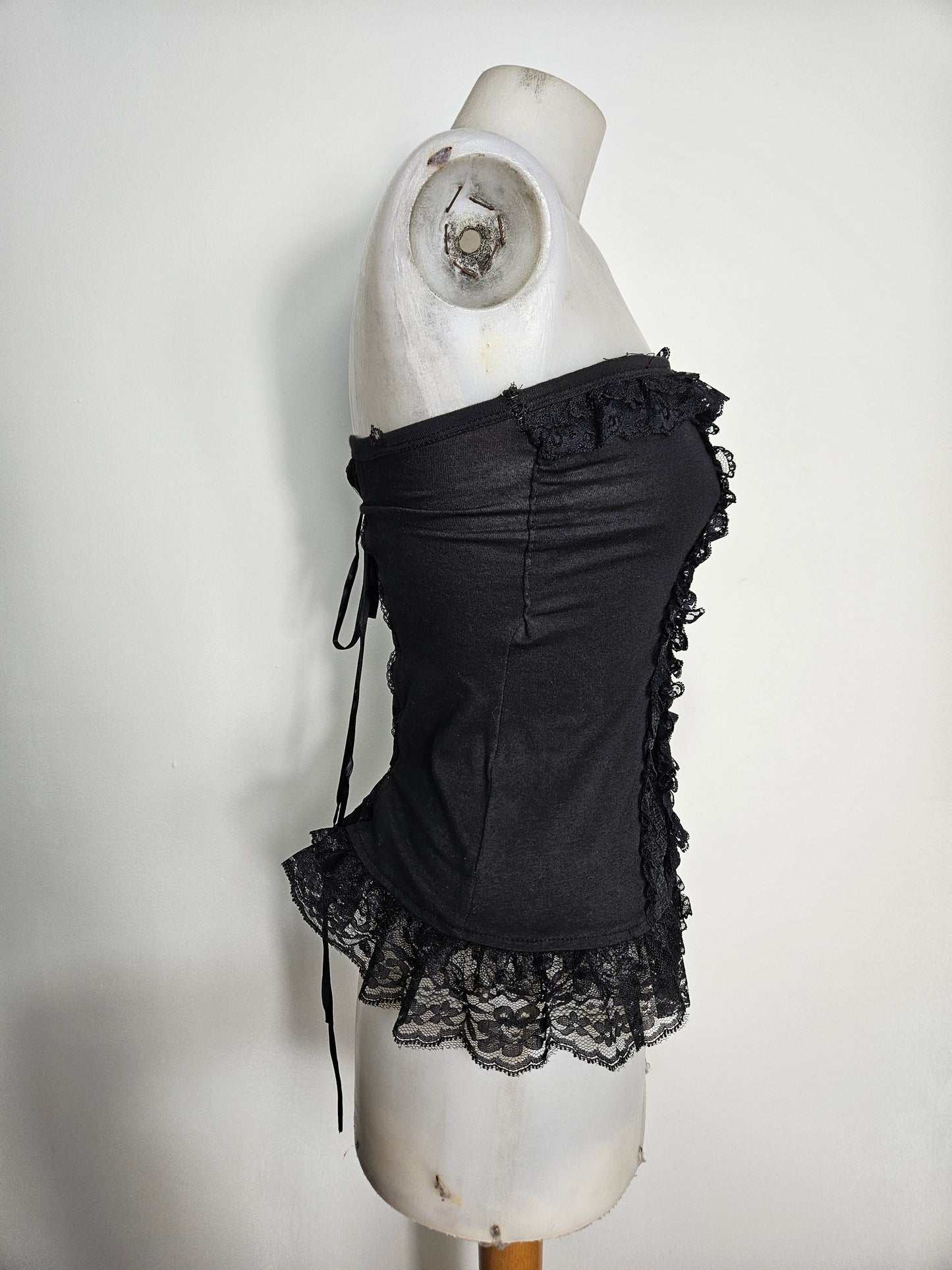 Bustier esprit corset noir