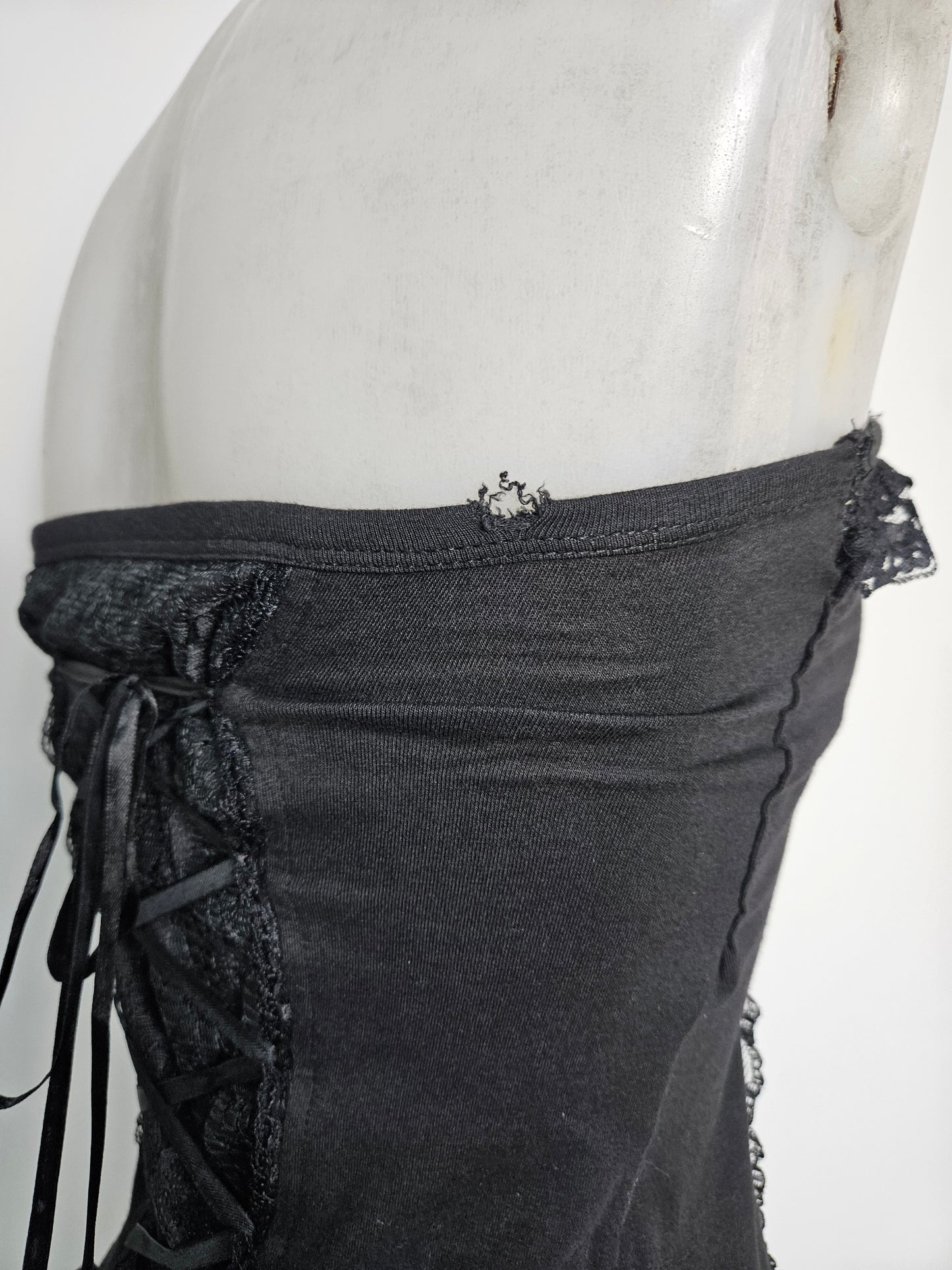 Bustier esprit corset noir