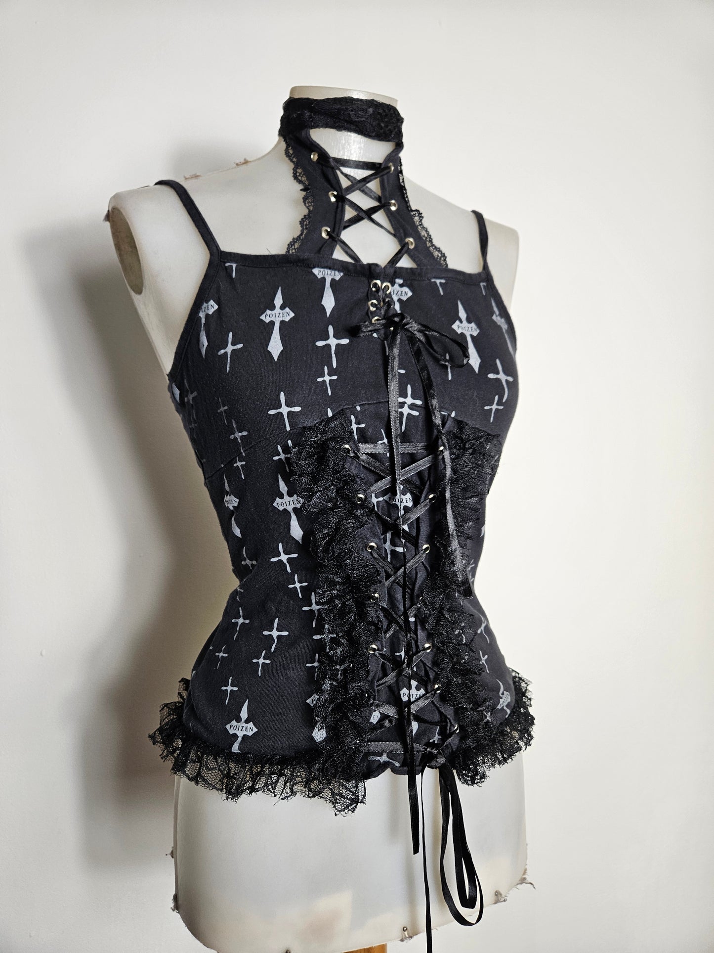 Haut motif croix Poizen Industries