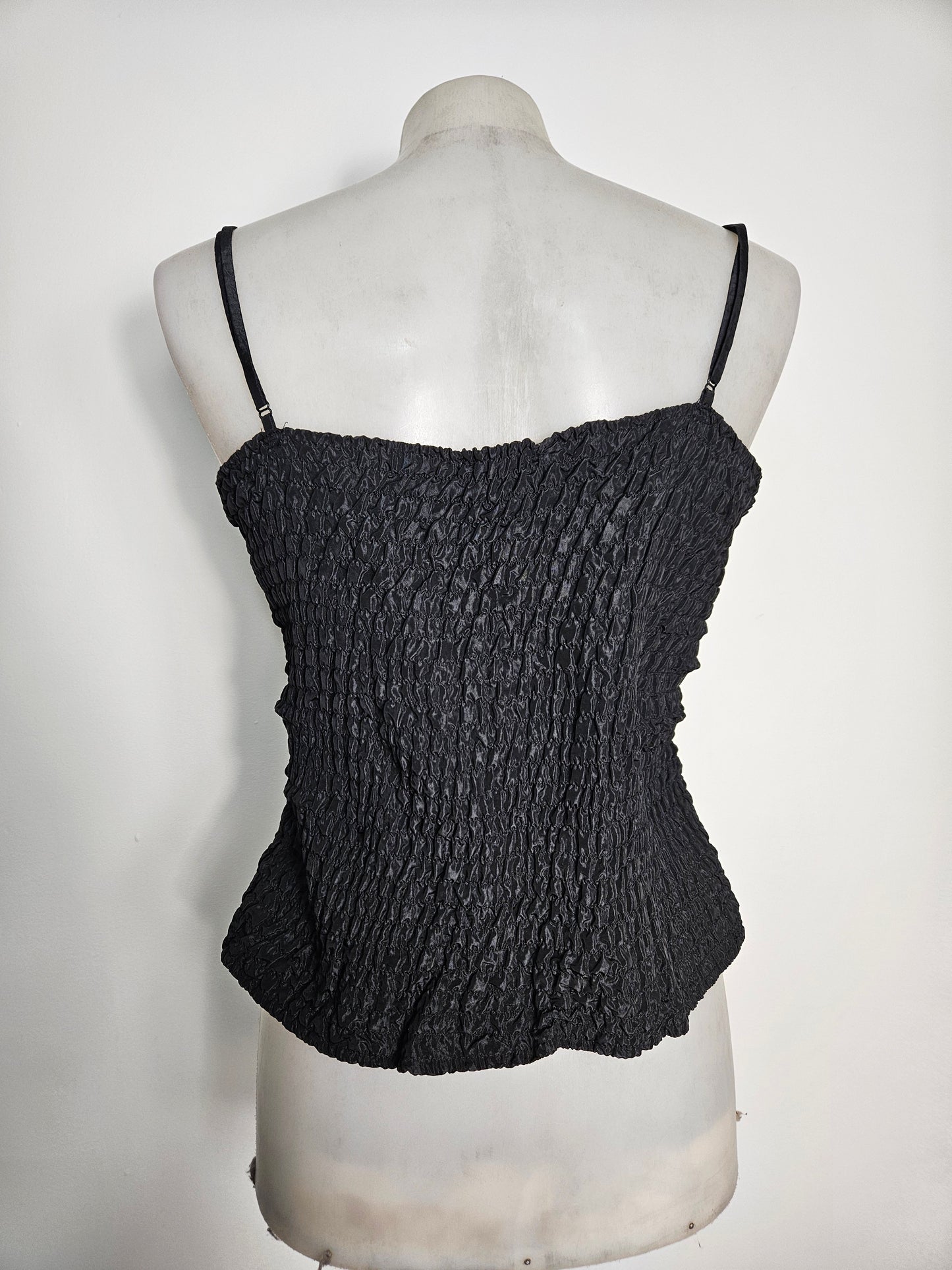 Bustier satiné noir