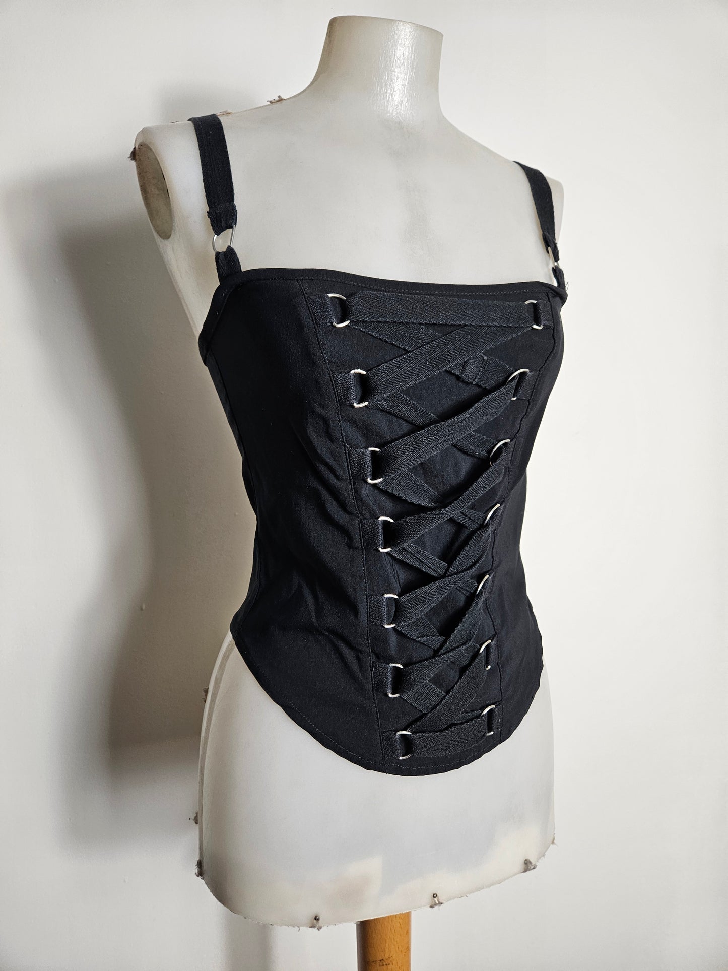 Haut esprit corset à laçage m