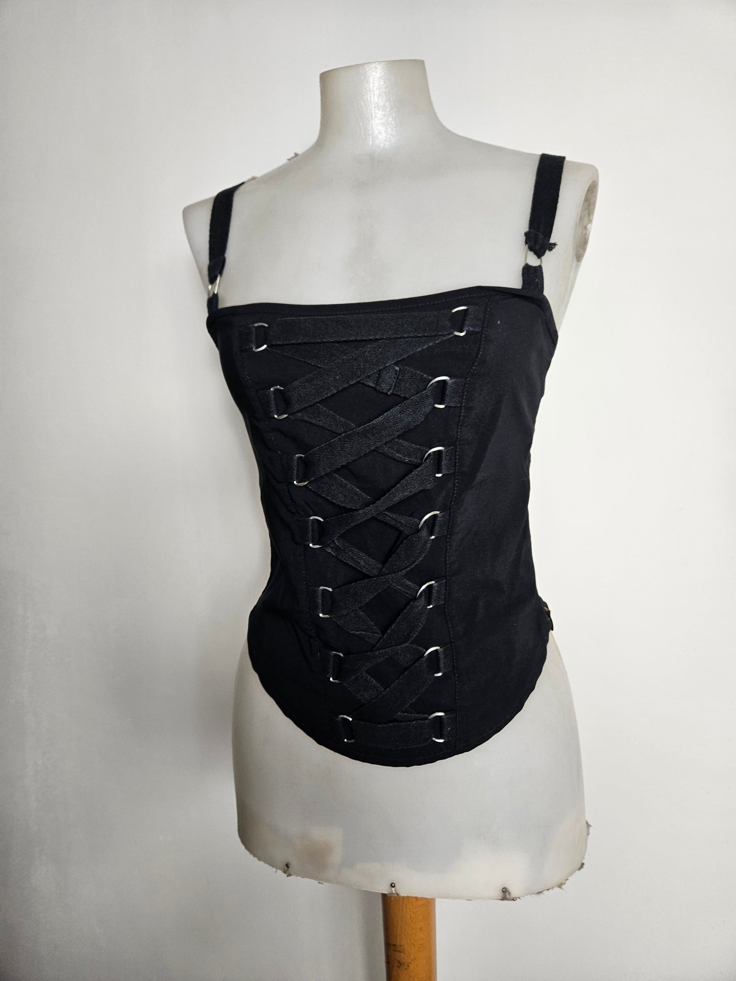Haut esprit corset à laçage m