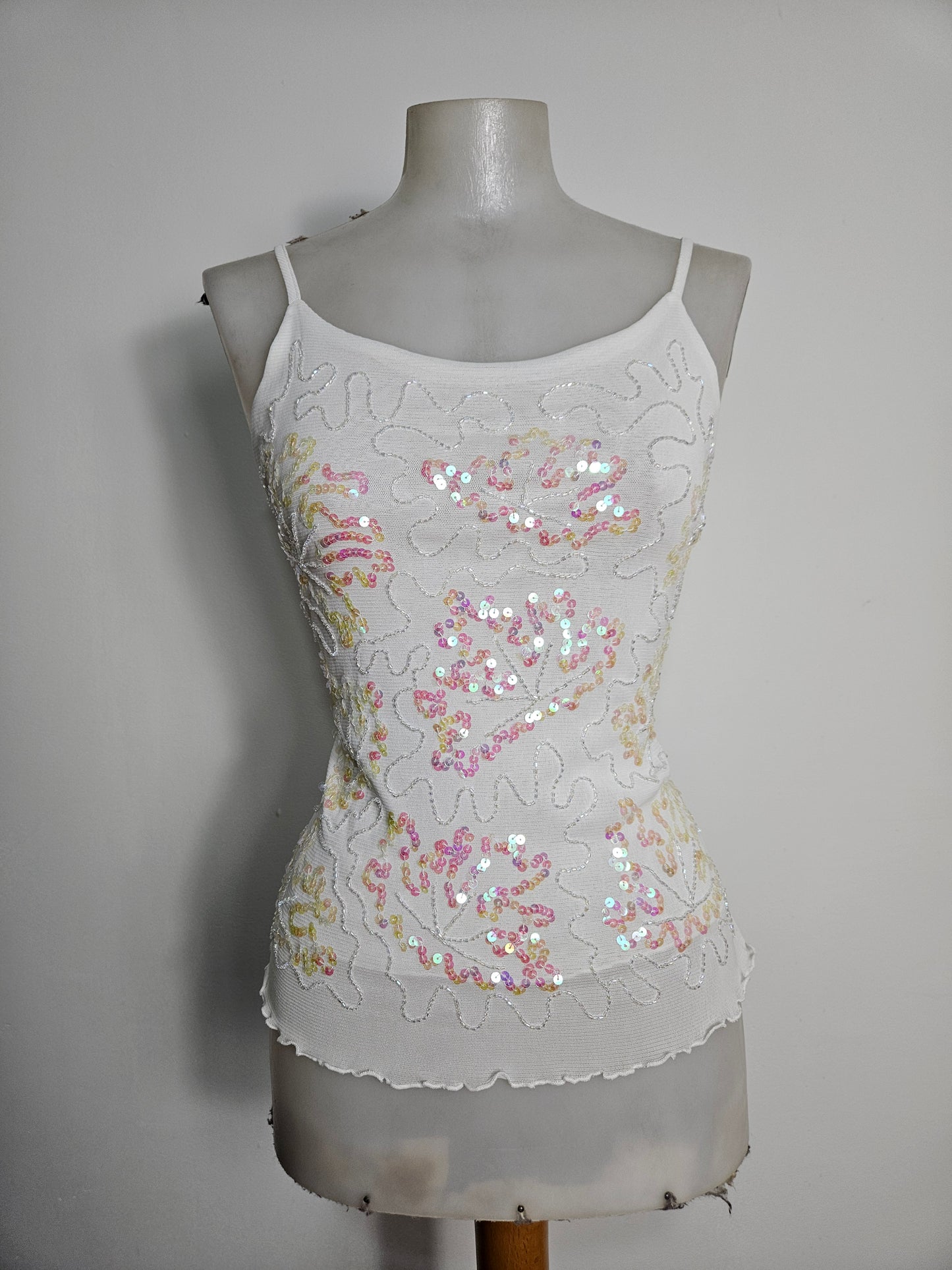 Haut en voile brodé de sequins