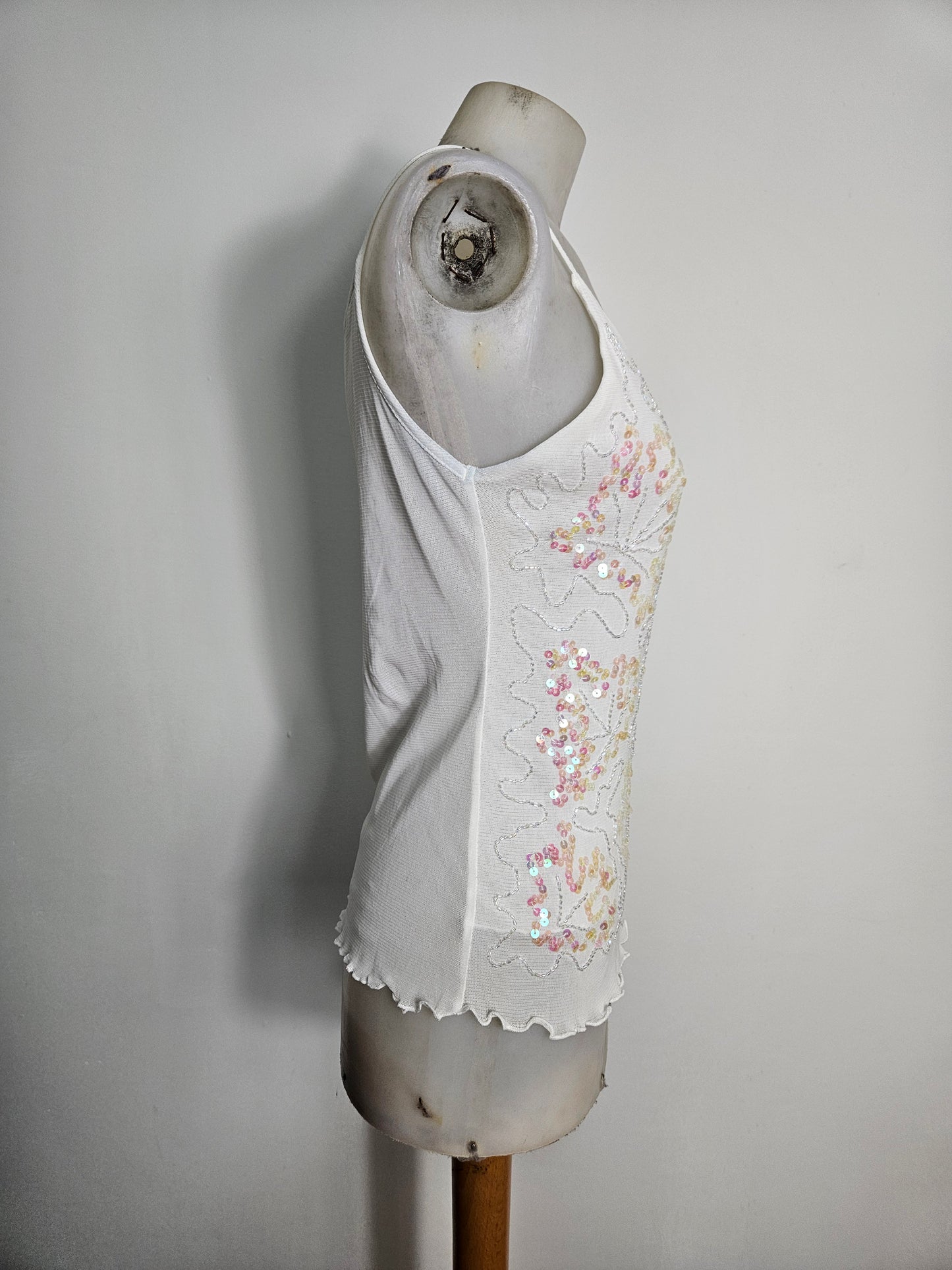 Haut en voile brodé de sequins