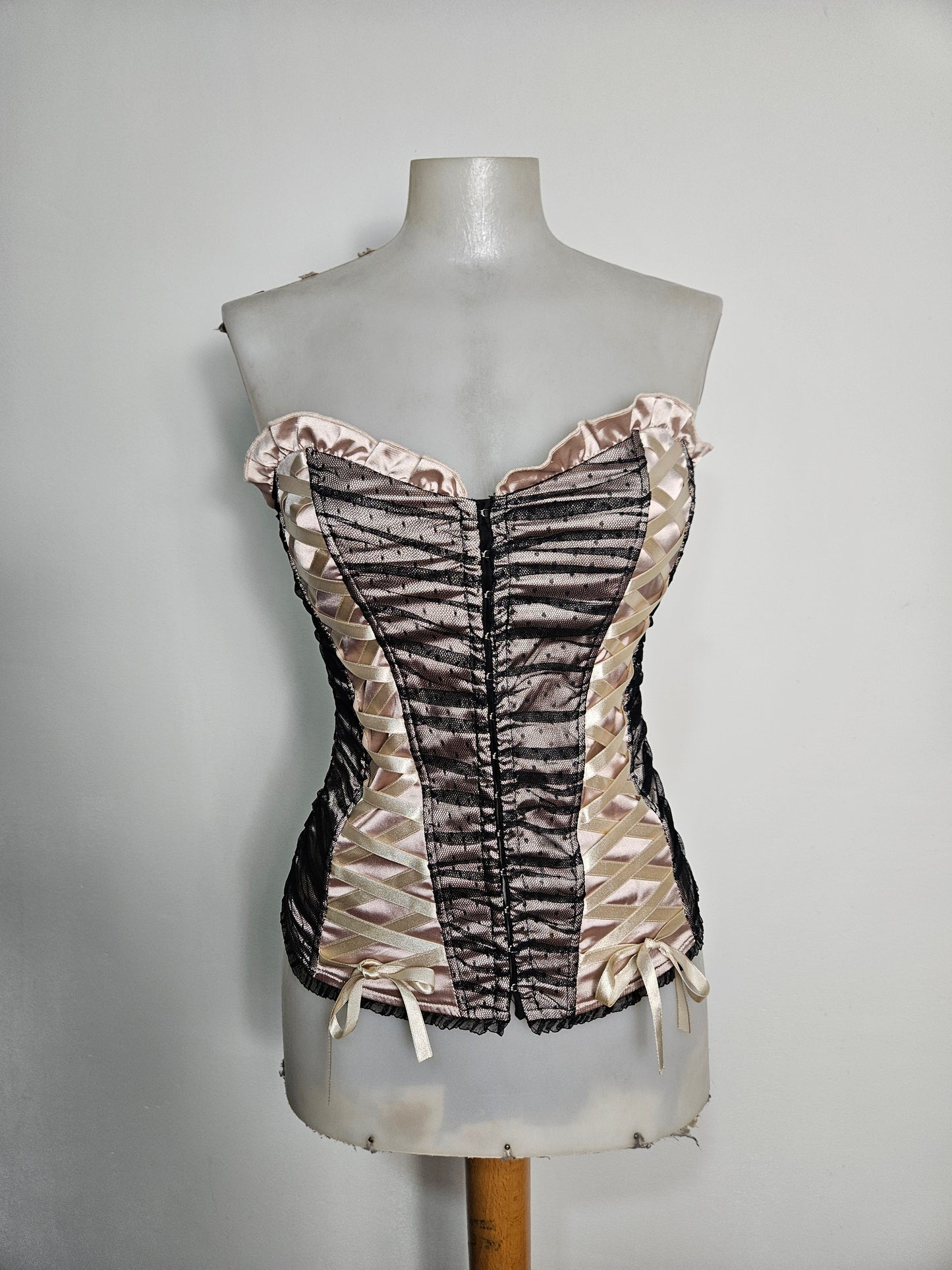 Bustier en voile et satin