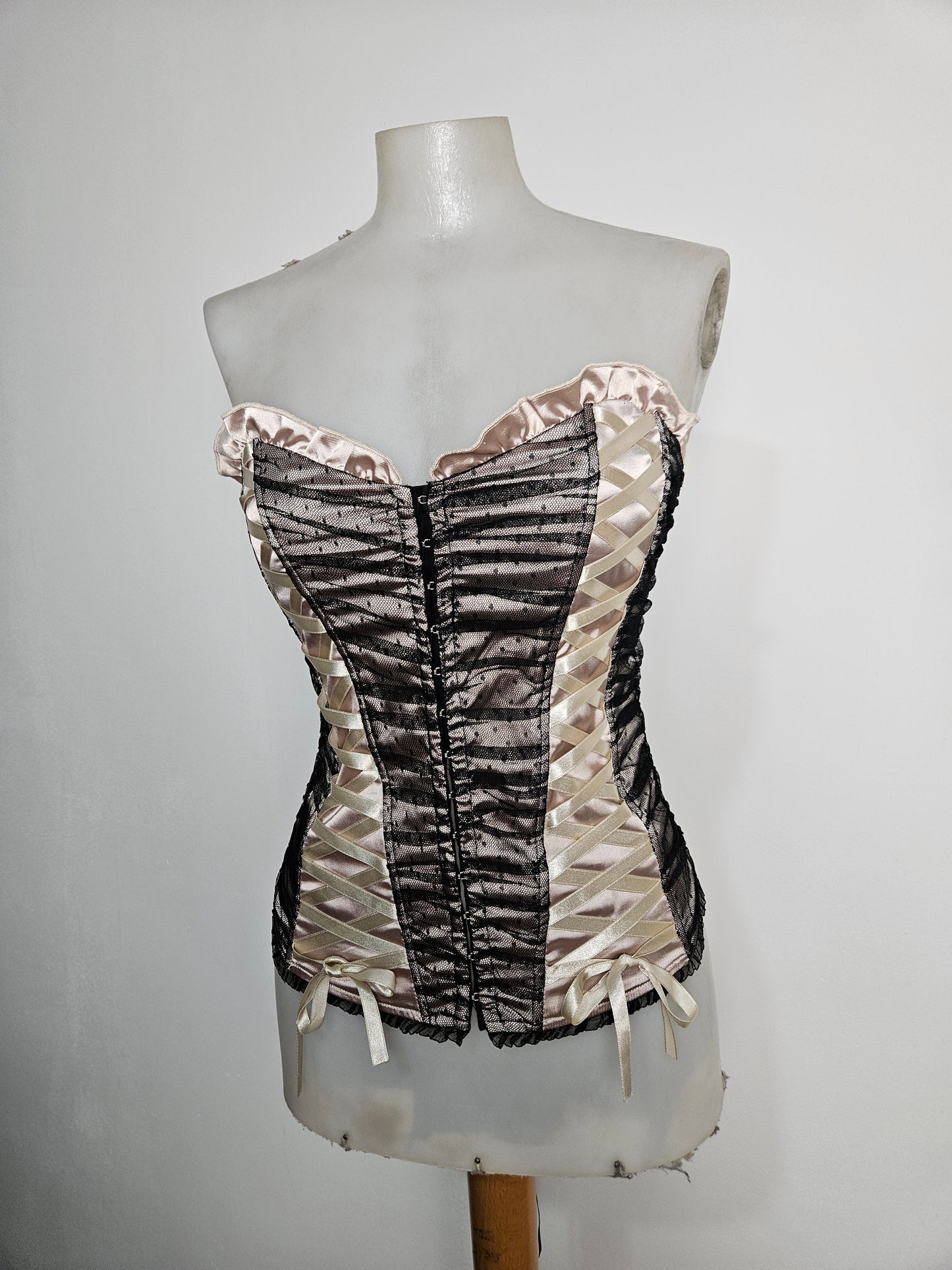 Bustier en voile et satin