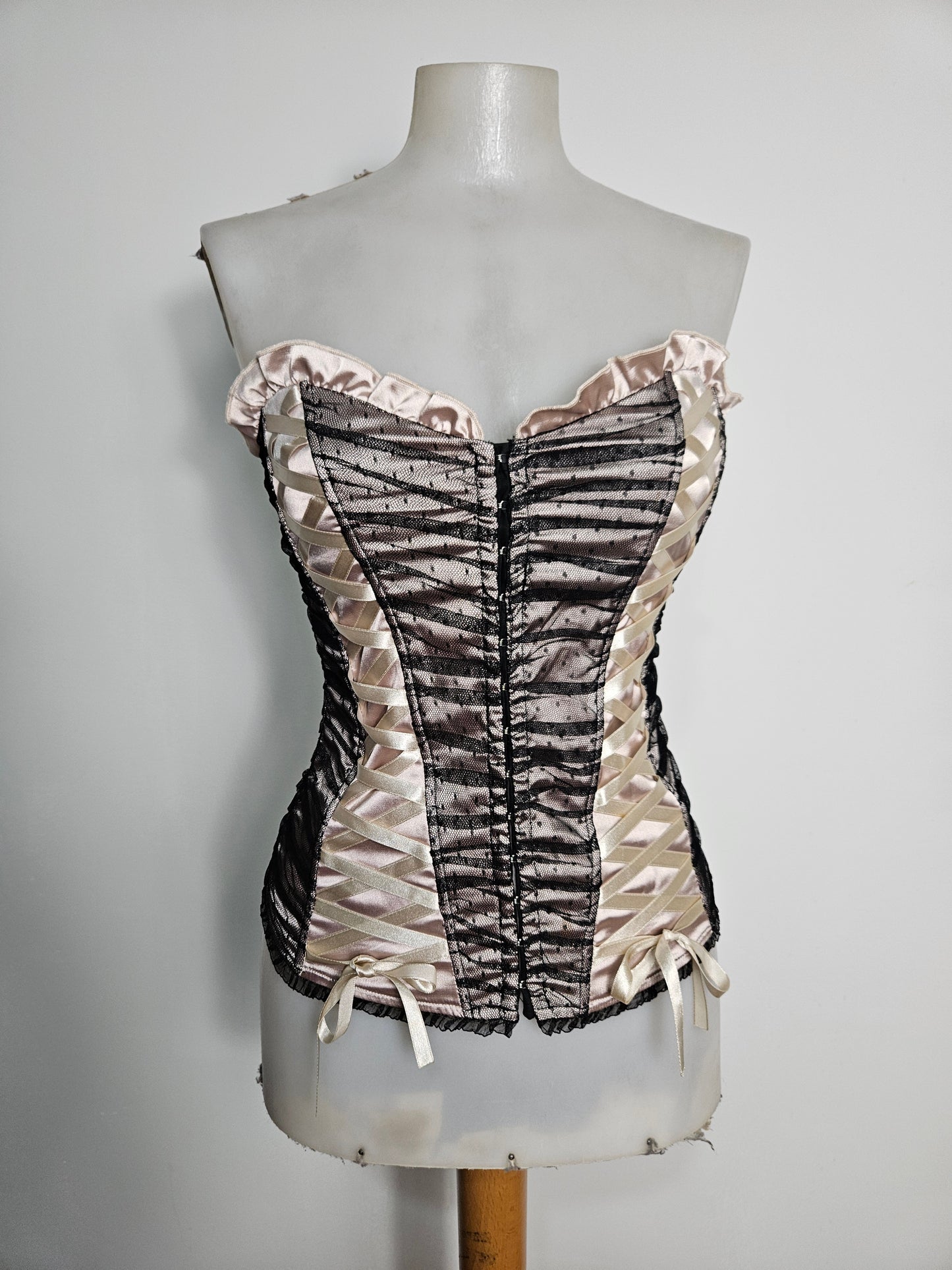 Bustier en voile et satin