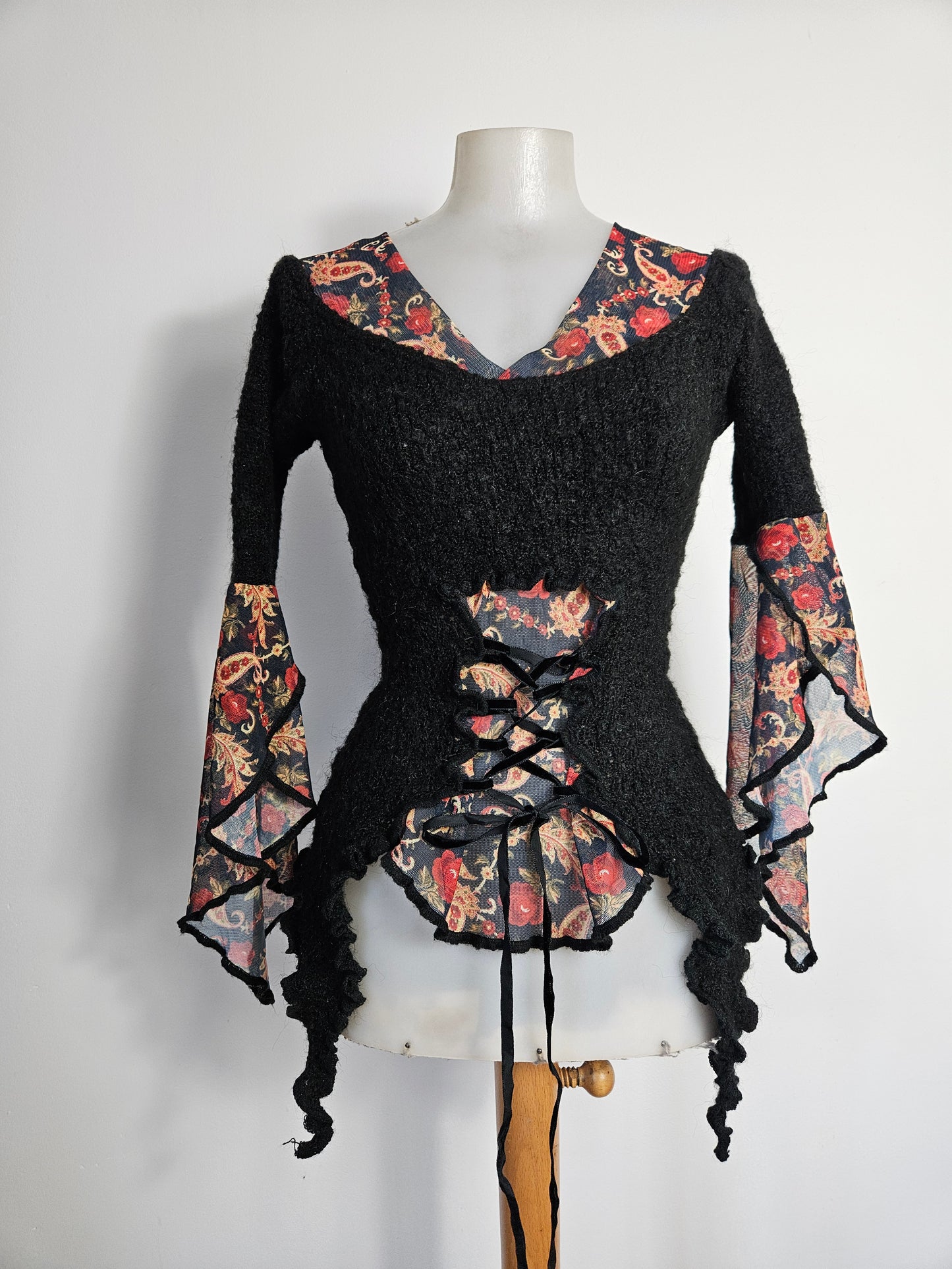 Pull Zone Bleue bi matière