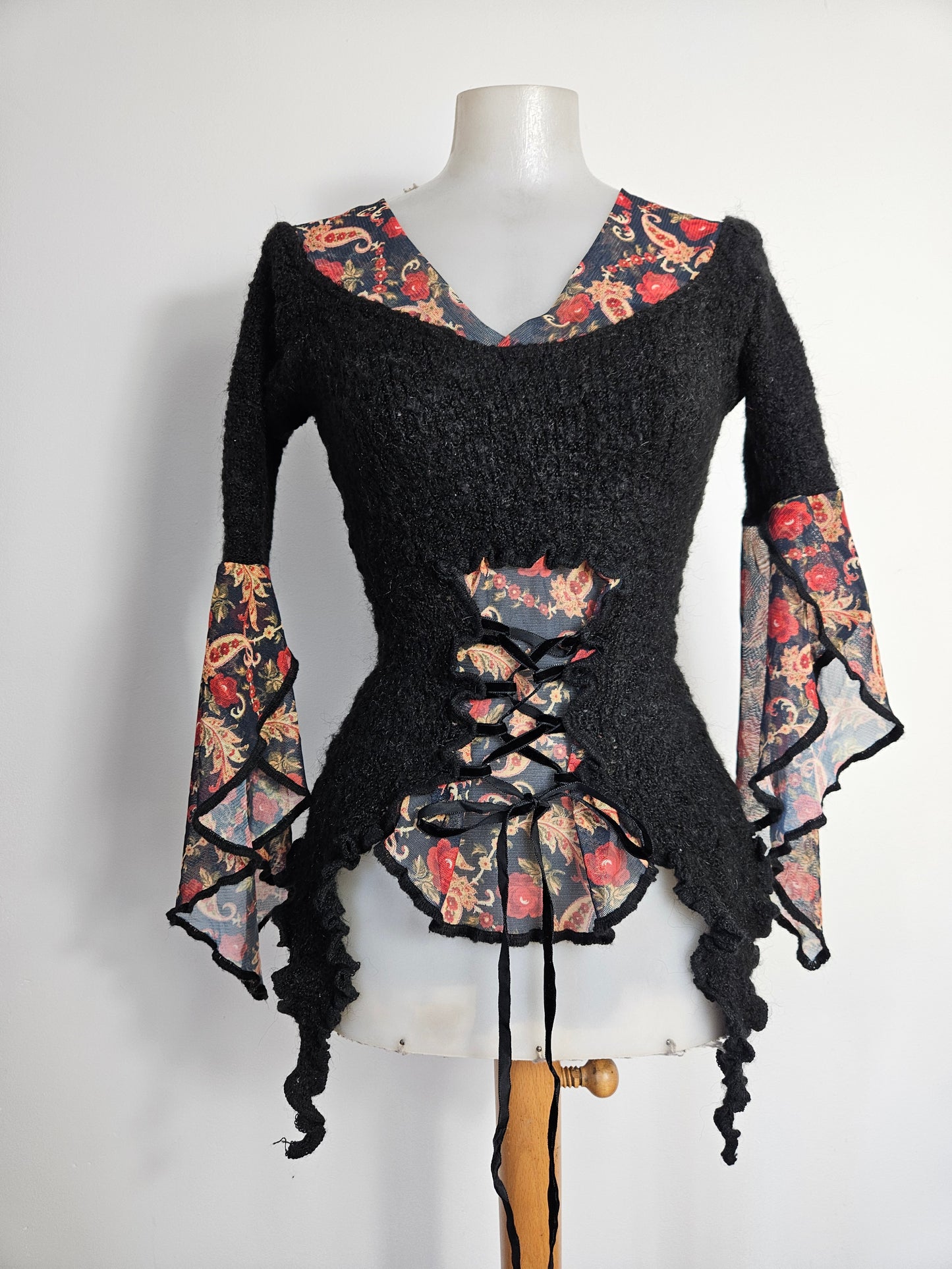 Pull Zone Bleue bi matière