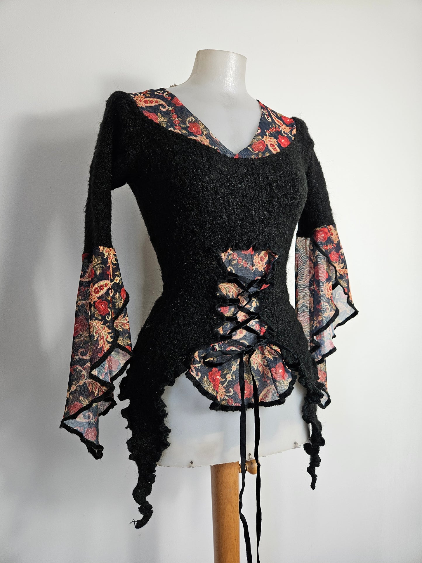 Pull Zone Bleue bi matière