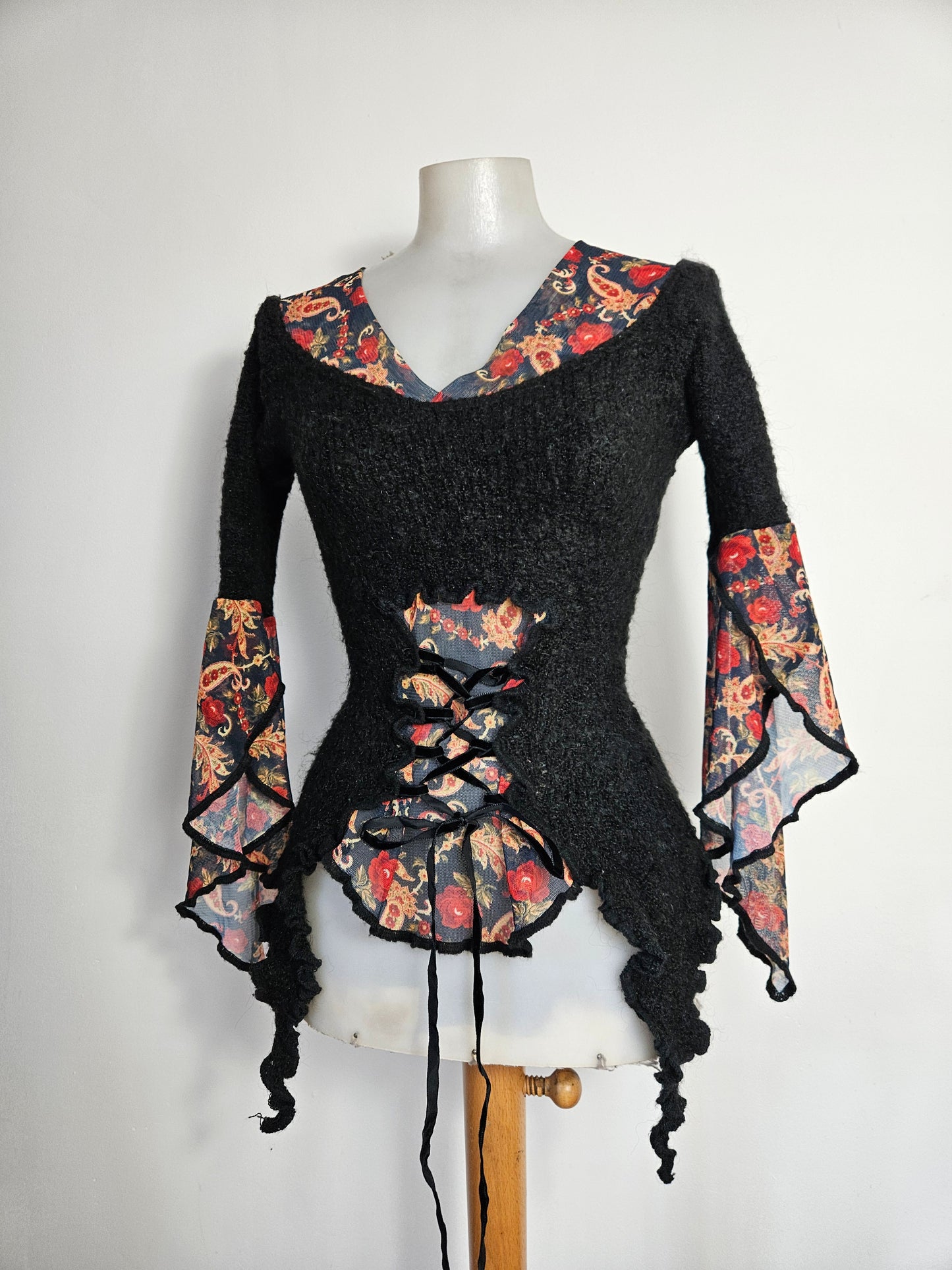 Pull Zone Bleue bi matière