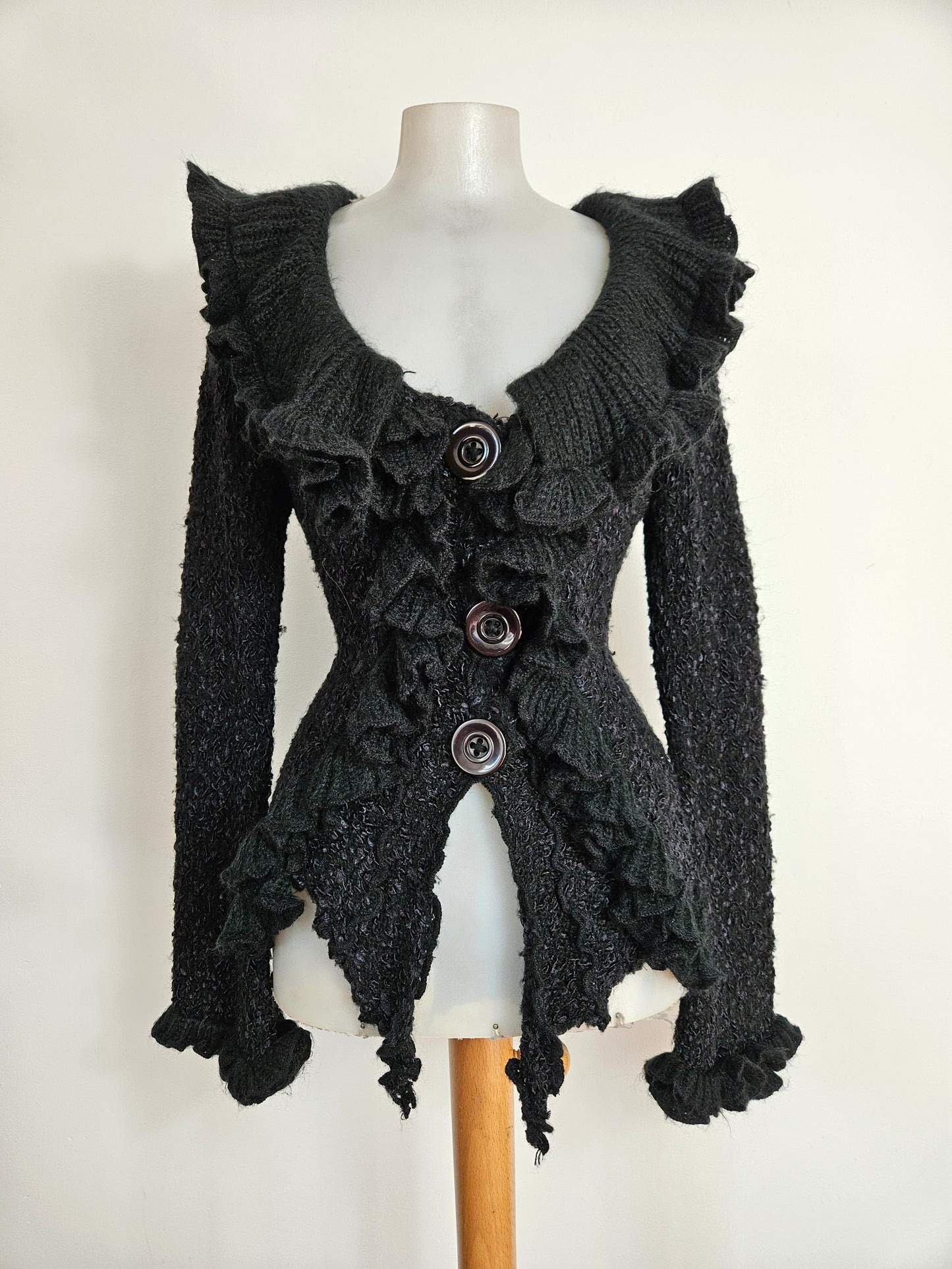 Cardigan à volants noir