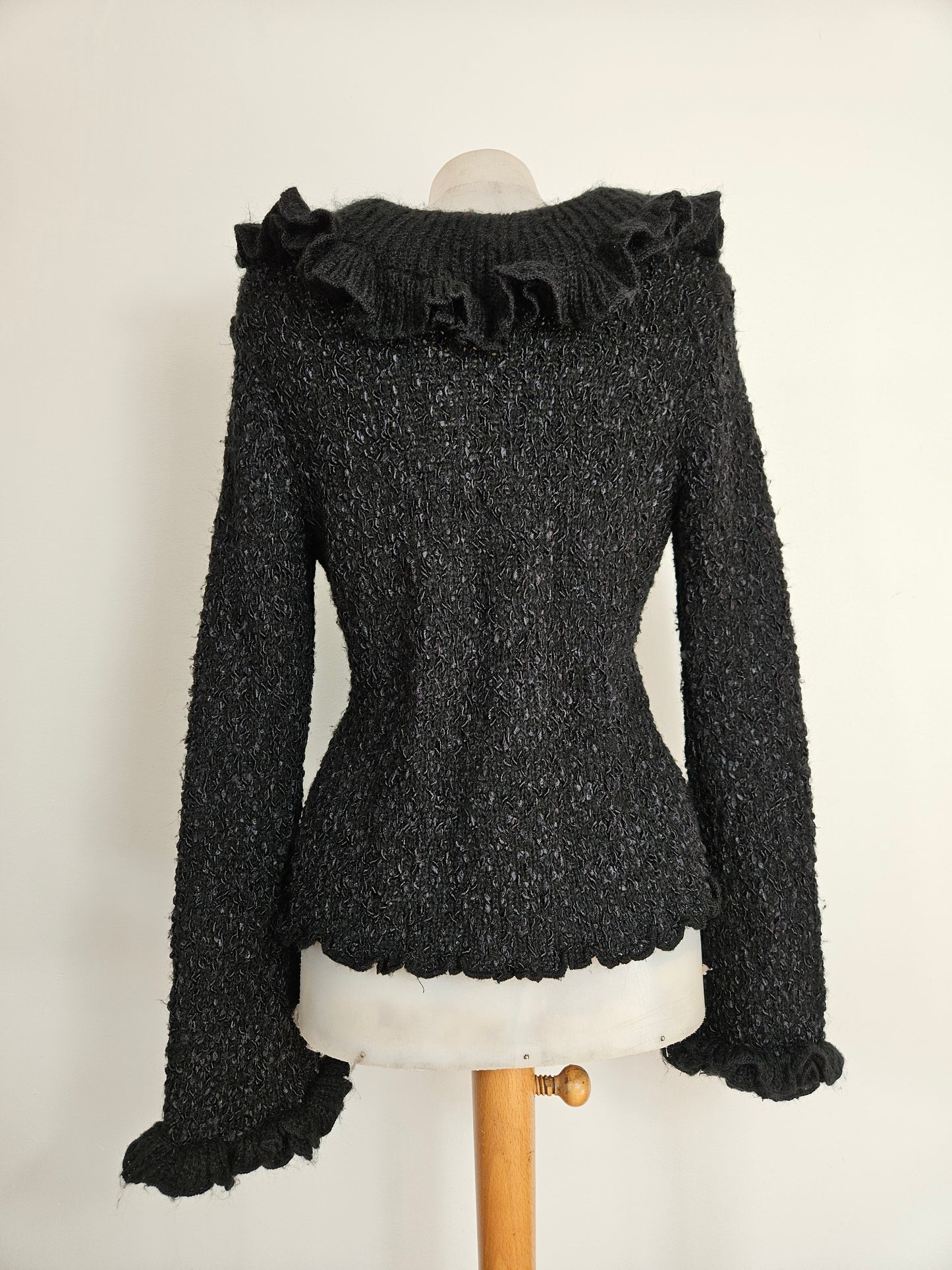 Cardigan à volants noir