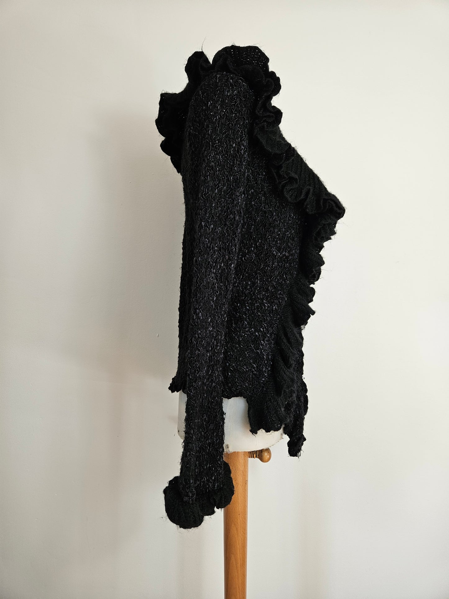 Cardigan à volants noir