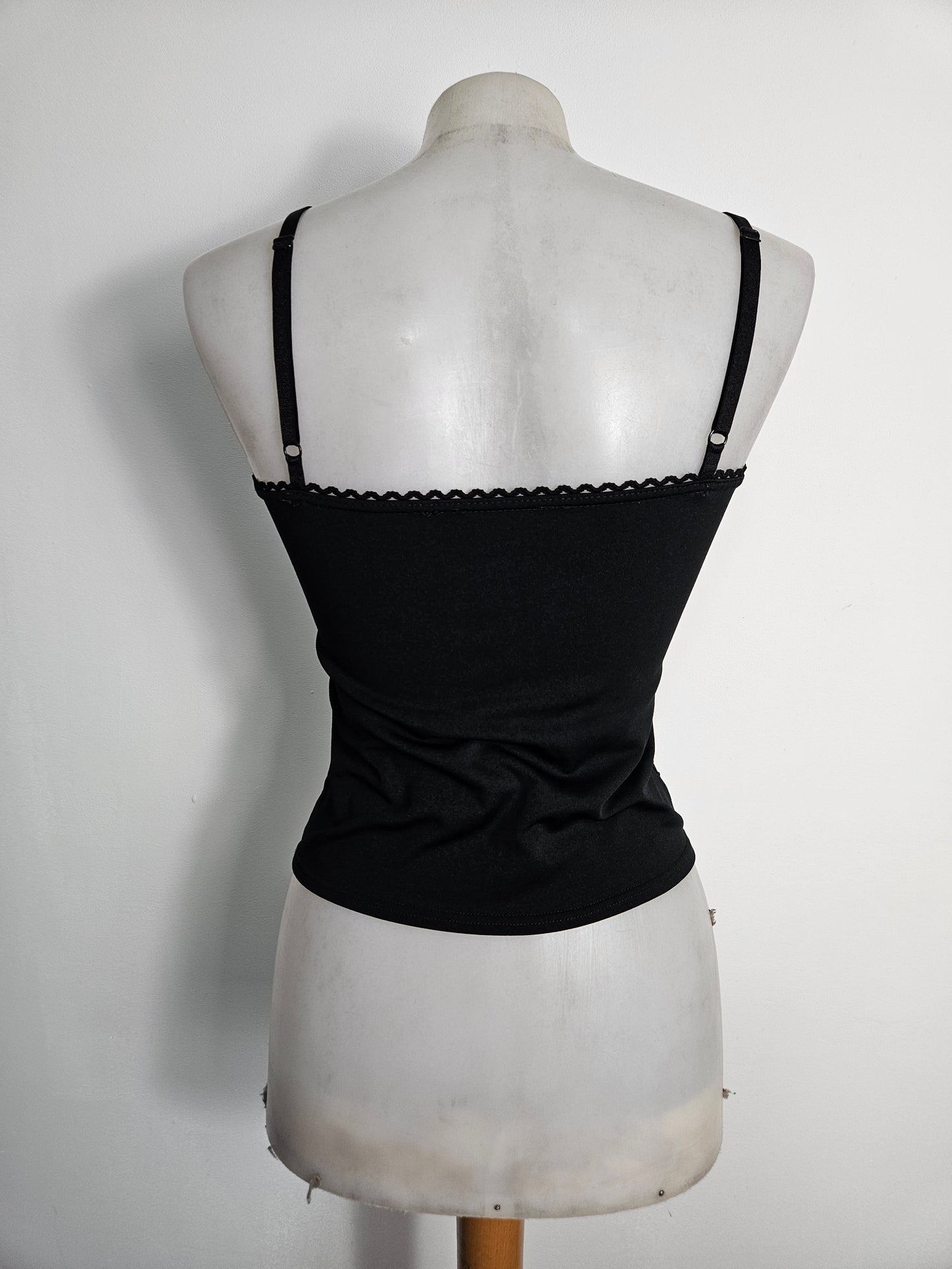 Haut corset motif floral argenté