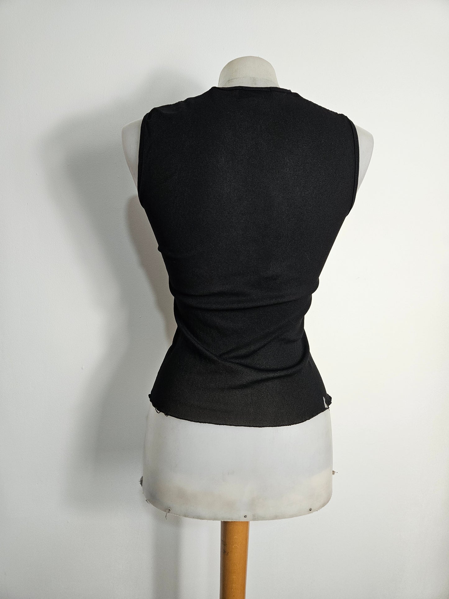 Haut en mesh motif coeur