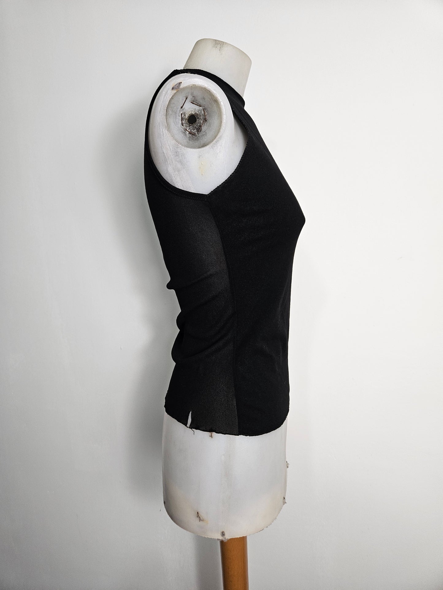 Haut en mesh motif coeur