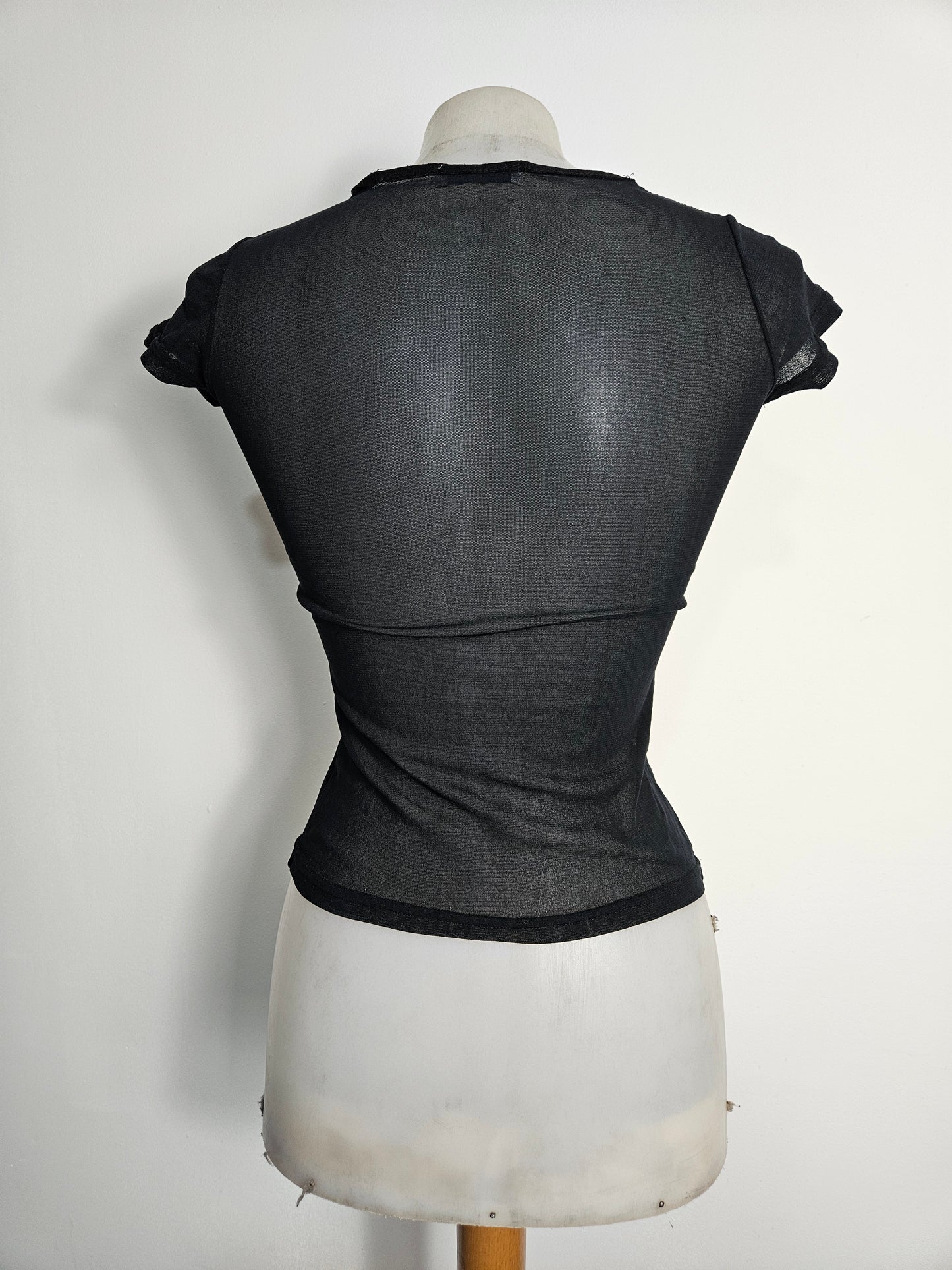 Haut en voile motif dragon