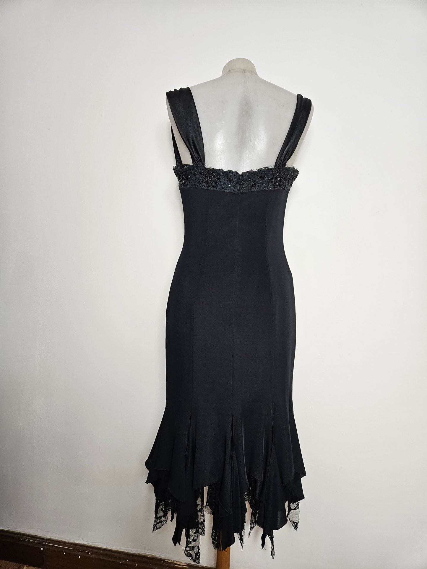 Robe de soirée asymétrique noire