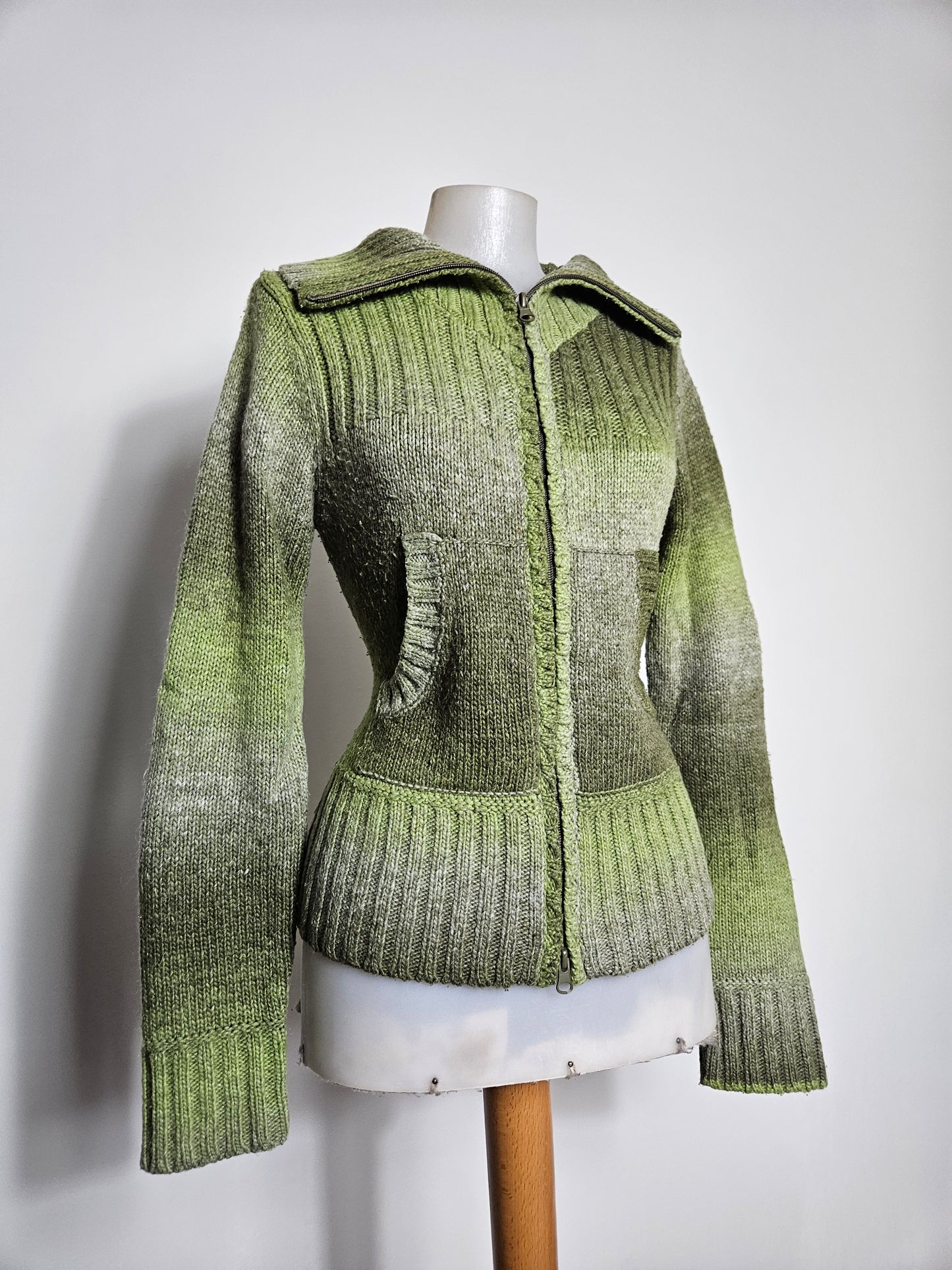 Cardigan Tie and Dye vert