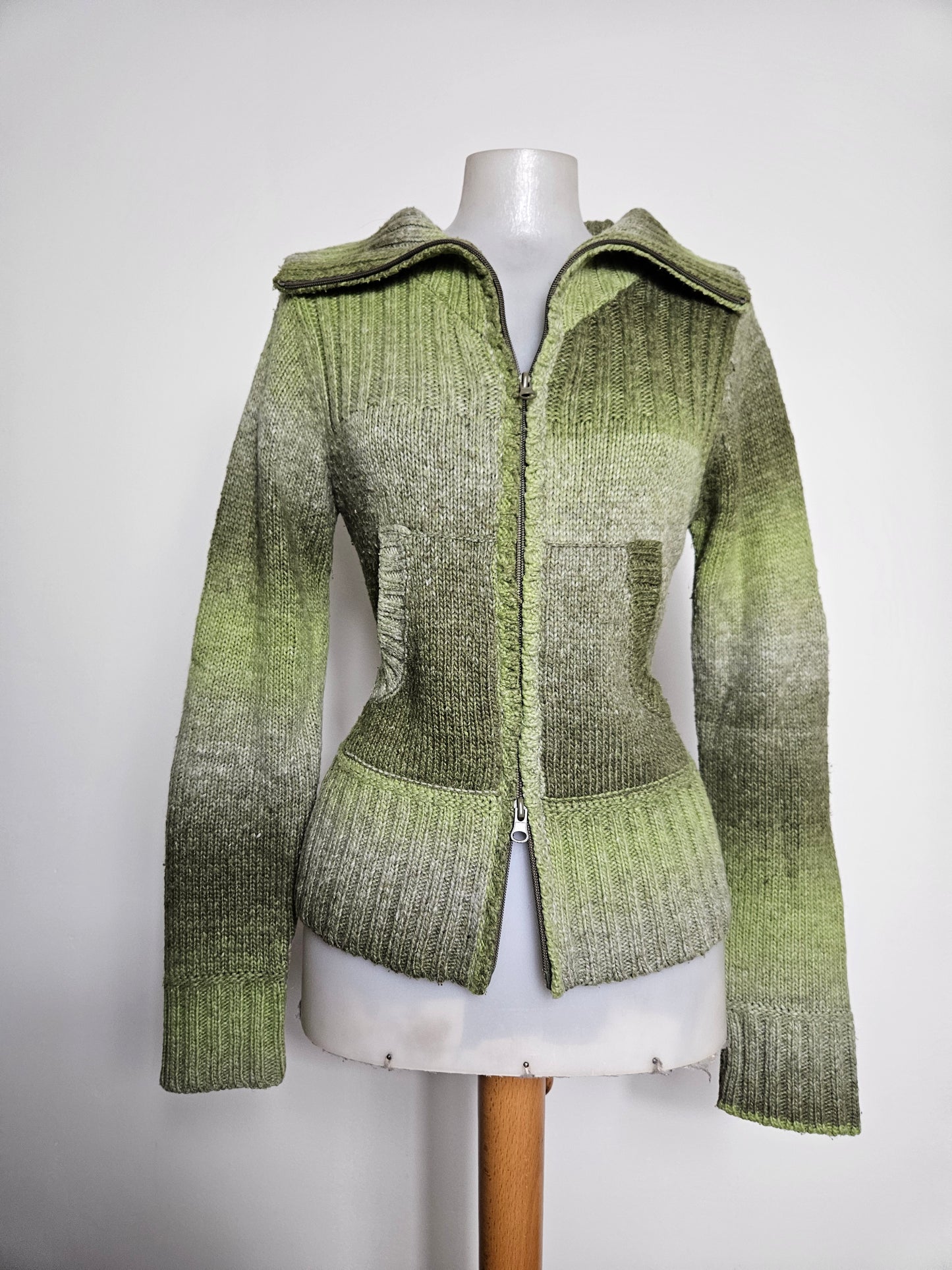 Cardigan Tie and Dye vert