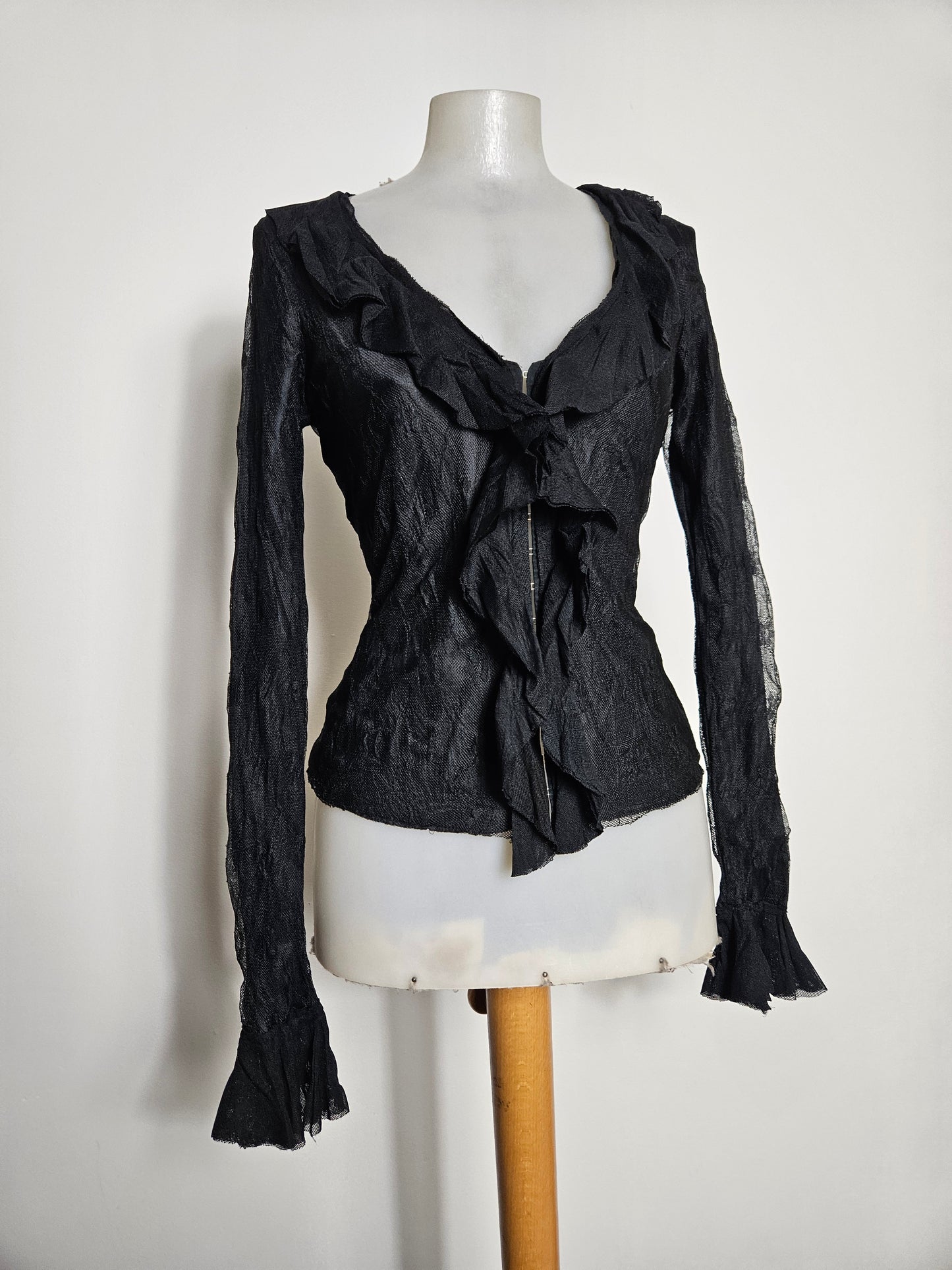 Chemisier en dentelle noire