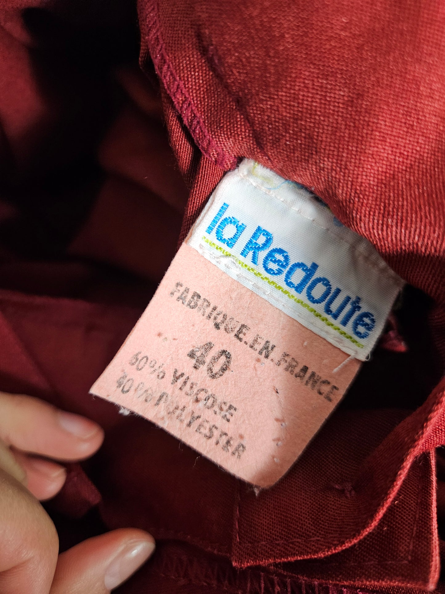 Jupe plissée bordeaux