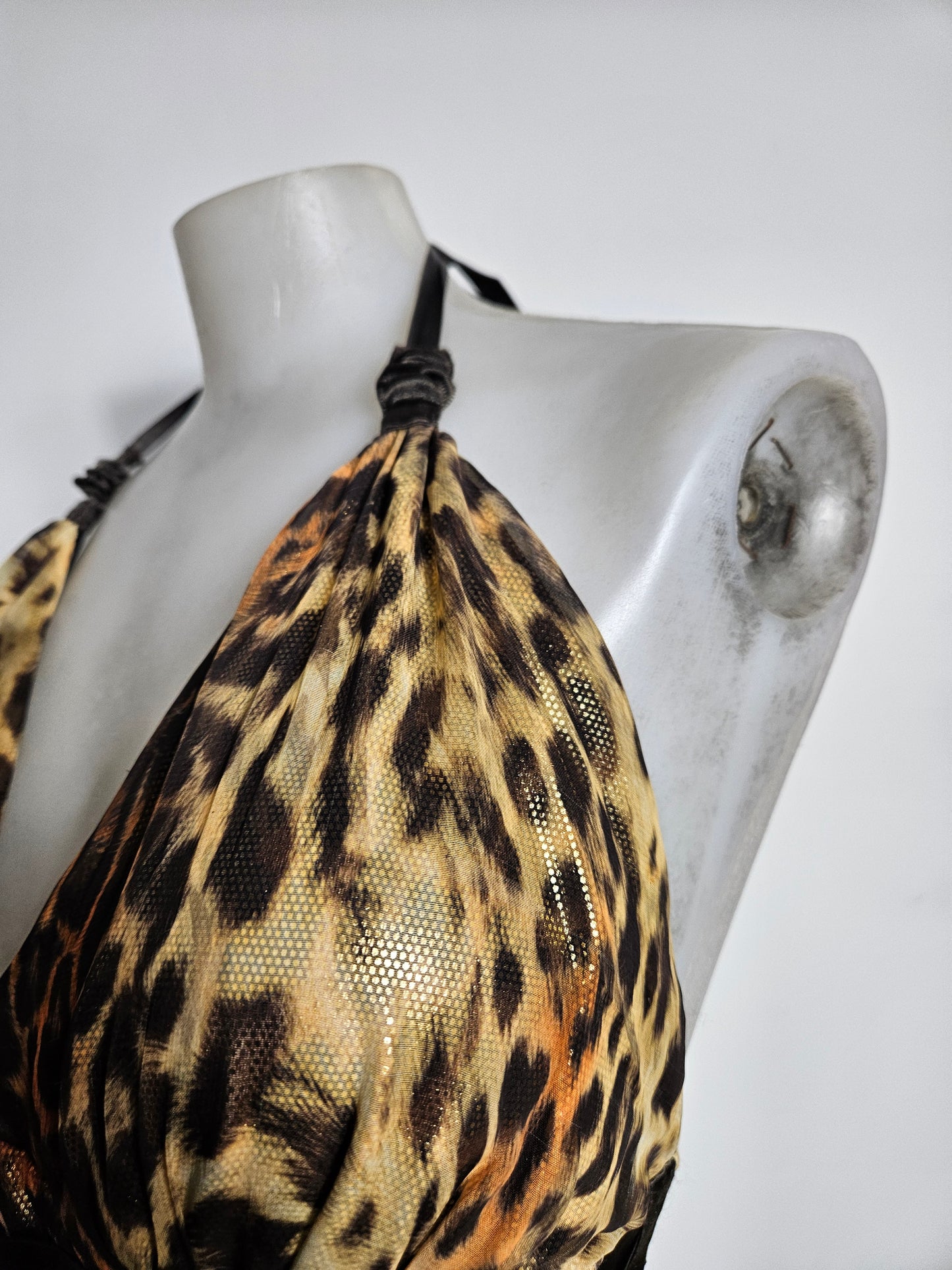 Robe asymétrique léopard