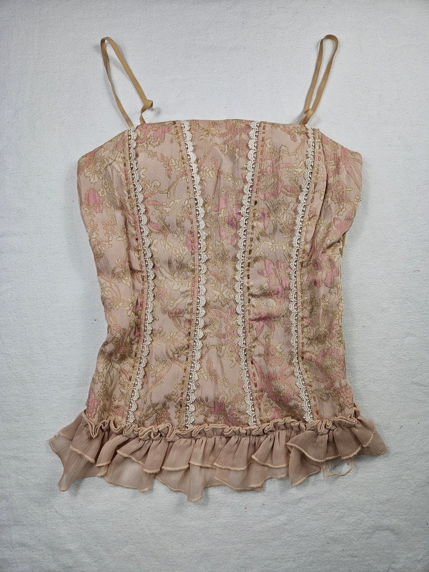 Haut romantique rose poudré