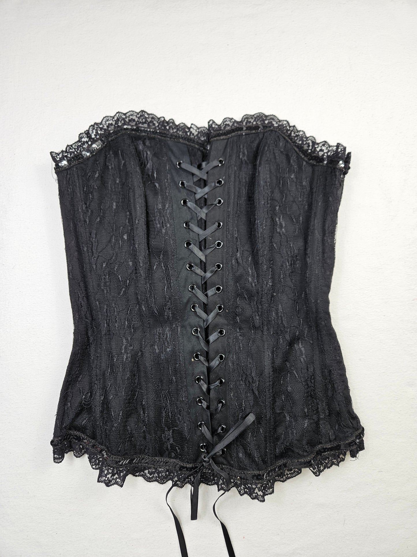 Bustier corseté noir