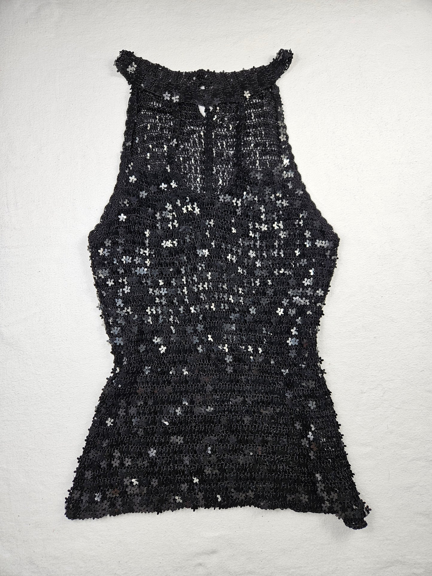 Haut en crochet à sequins fleurs