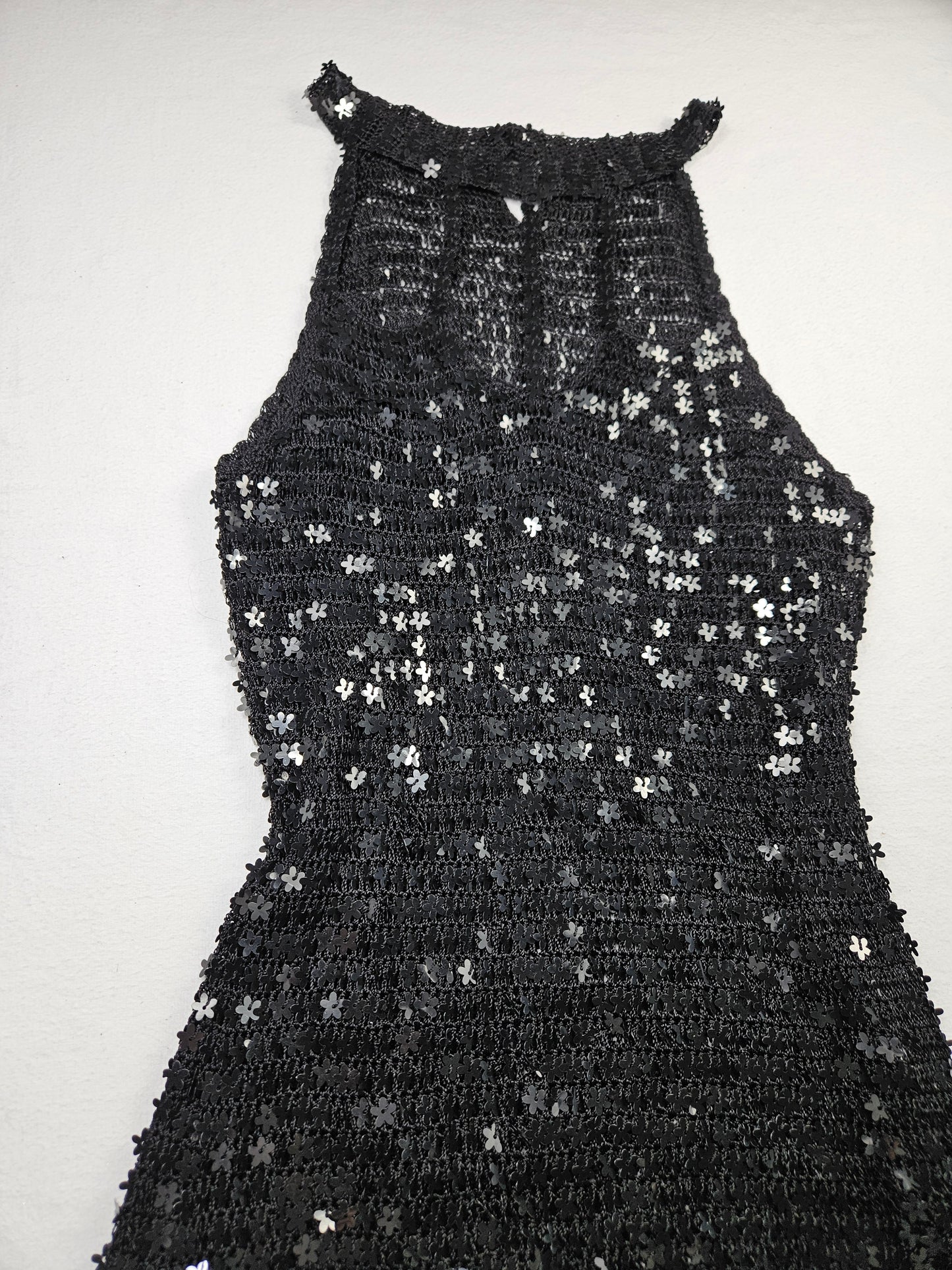 Haut en crochet à sequins fleurs