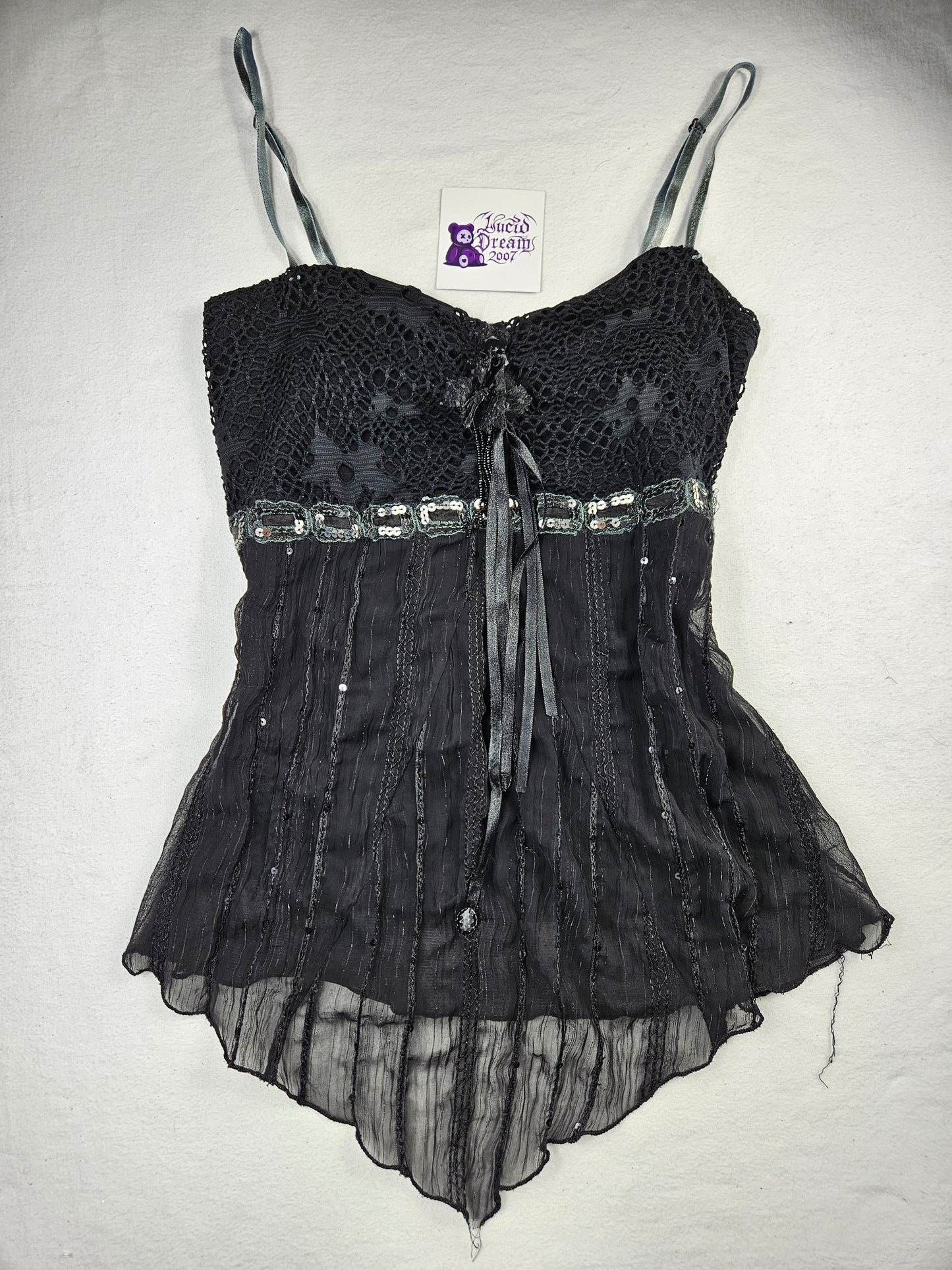 Haut asymétrique multimatières noir
