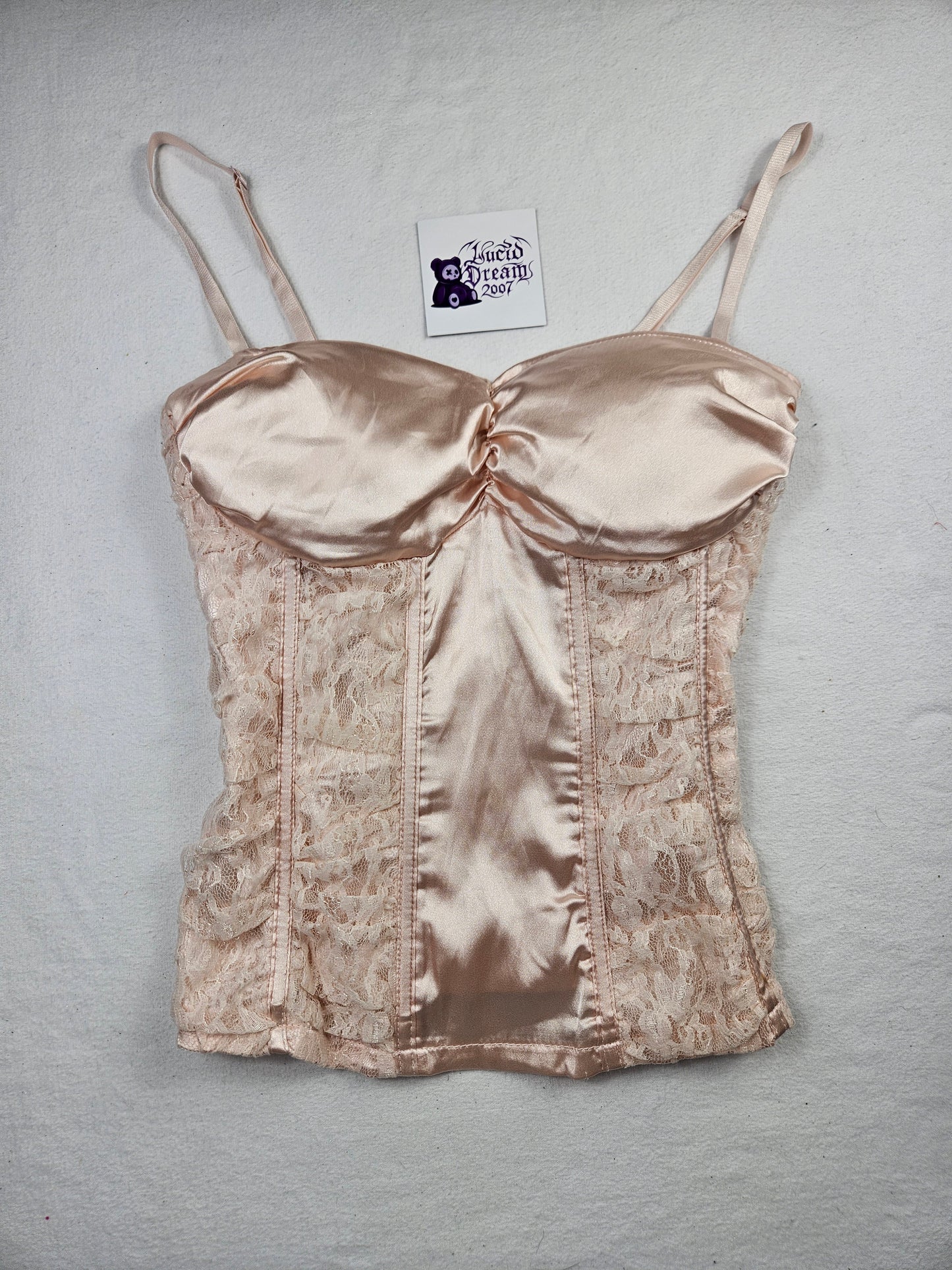 Haut esprit corset rose poudré