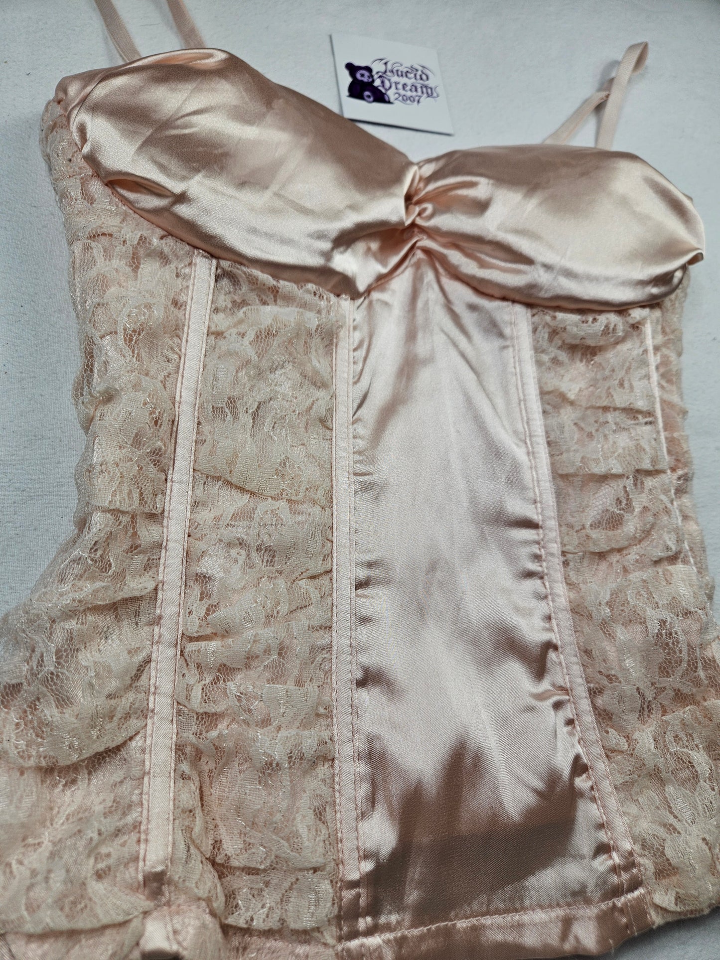 Haut esprit corset rose poudré