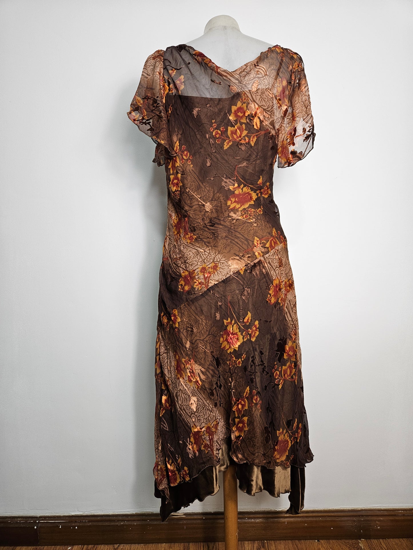 René Derhy vestido de gasa floral