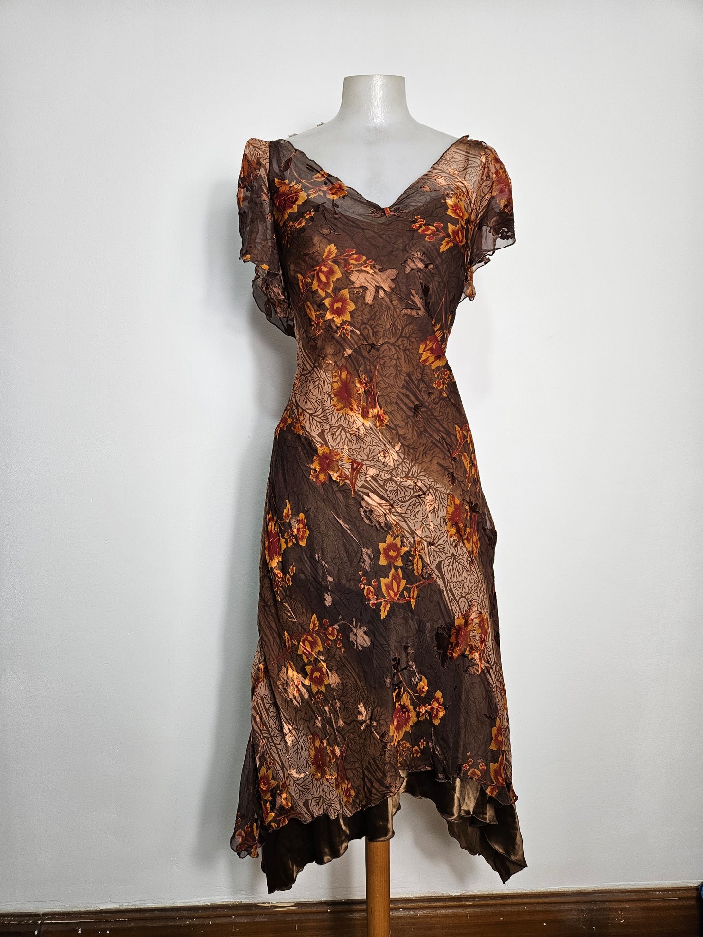 René Derhy vestido de gasa floral