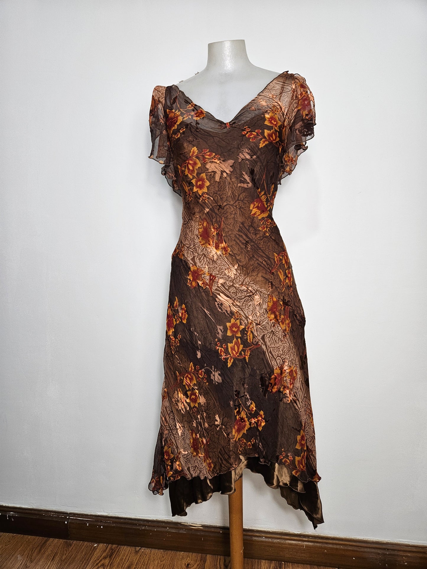 René Derhy vestido de gasa floral