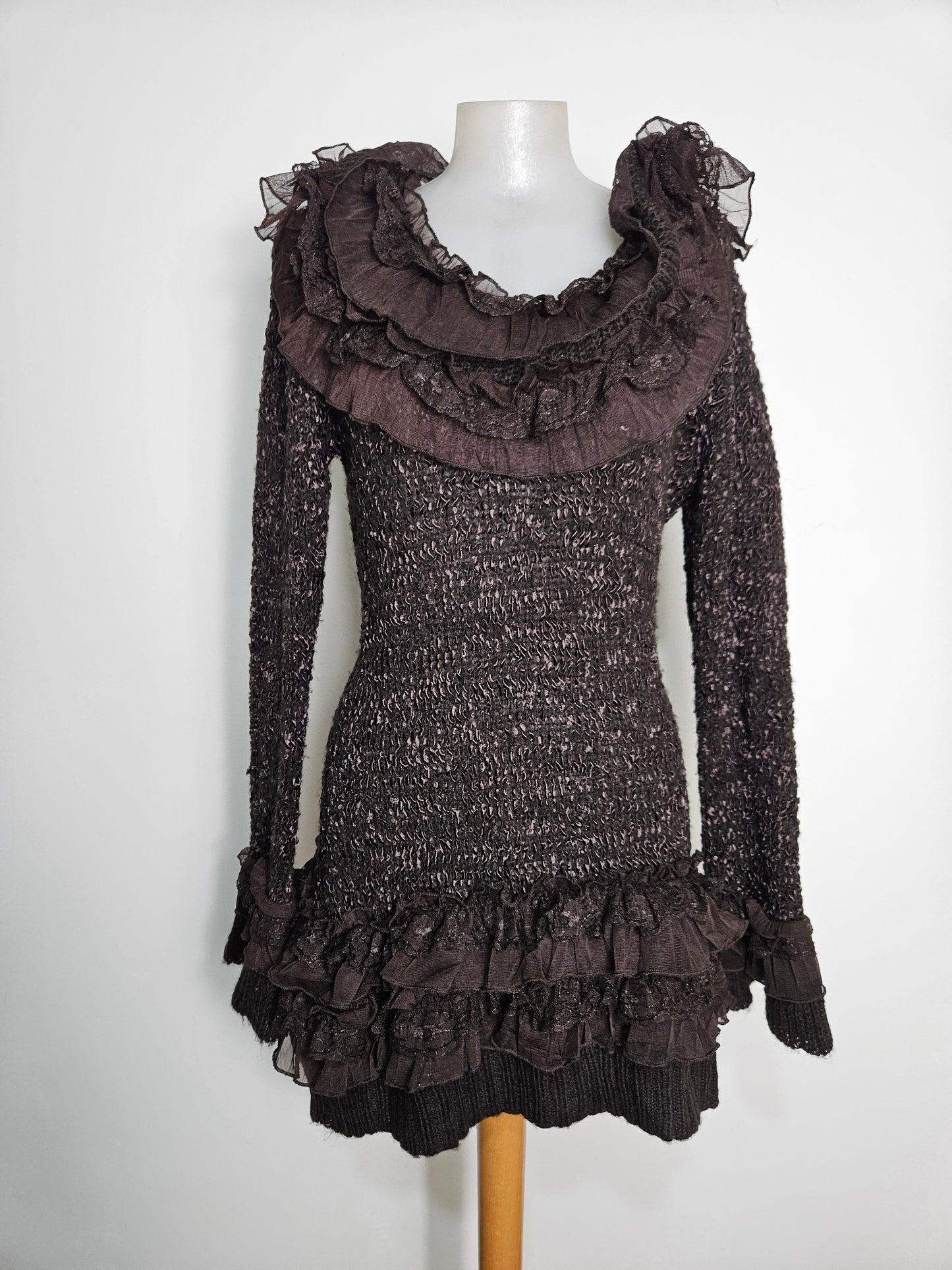 Robe pull marron