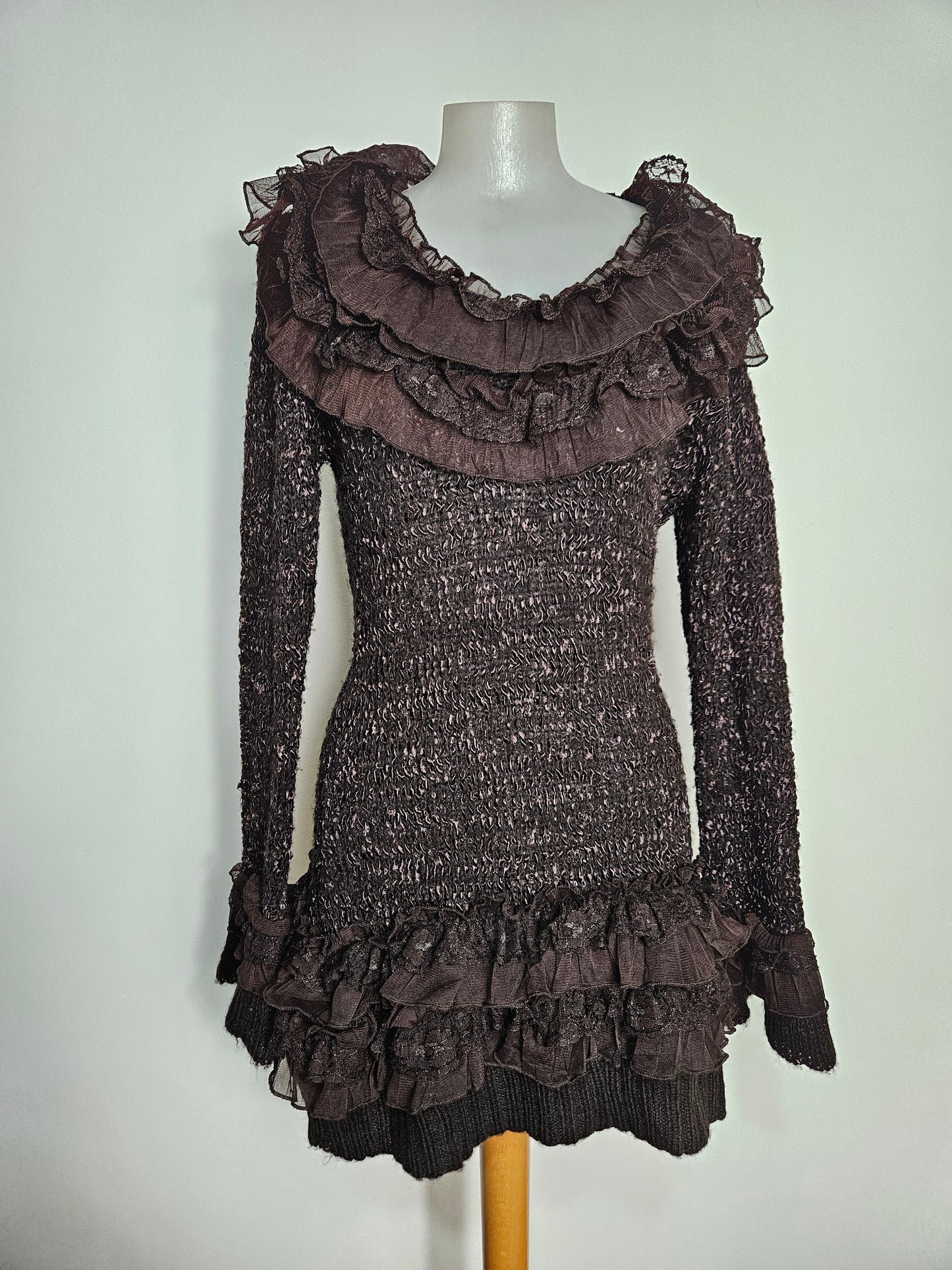 Robe pull marron